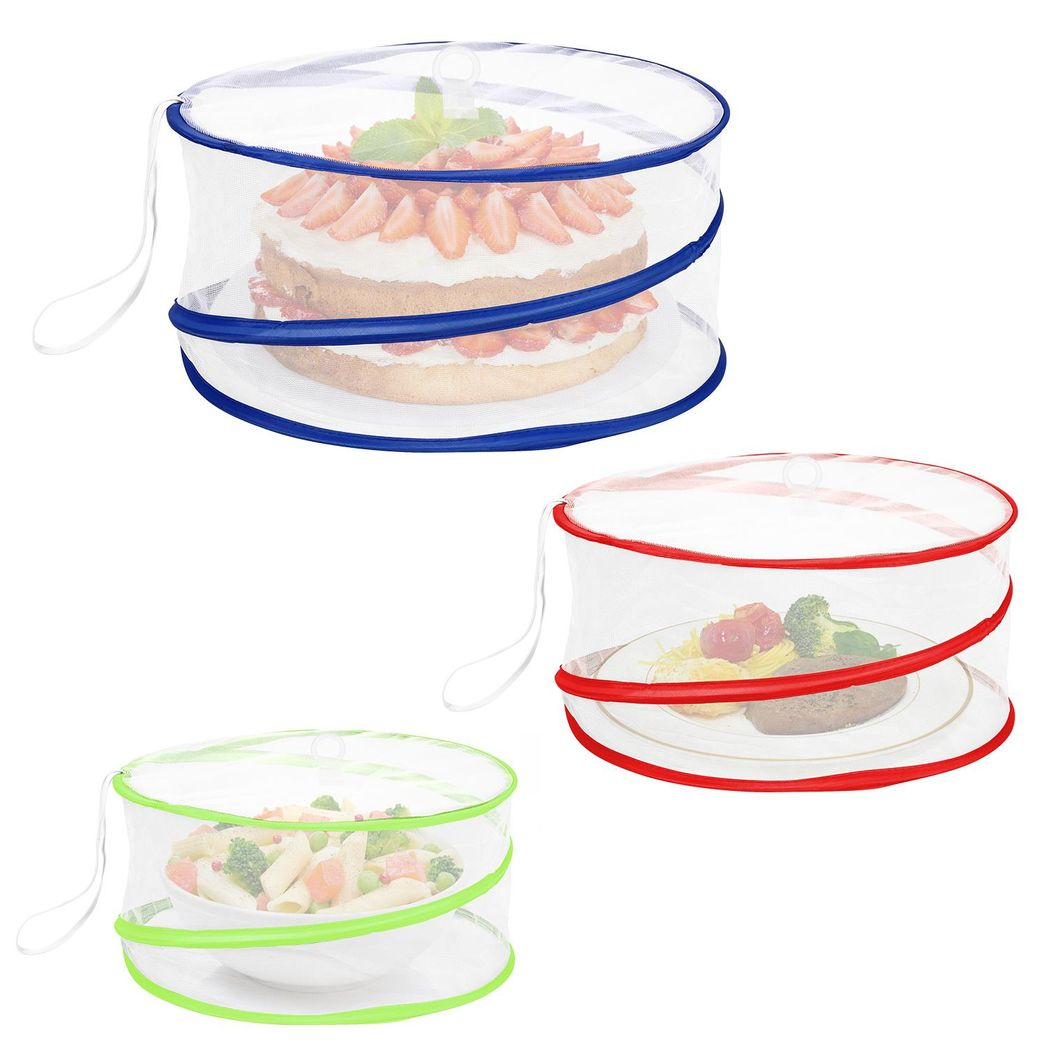 Vinsani Set of 3 Pop Up Food Covers, Fine Mesh Collapsible Dome Food Tent Set