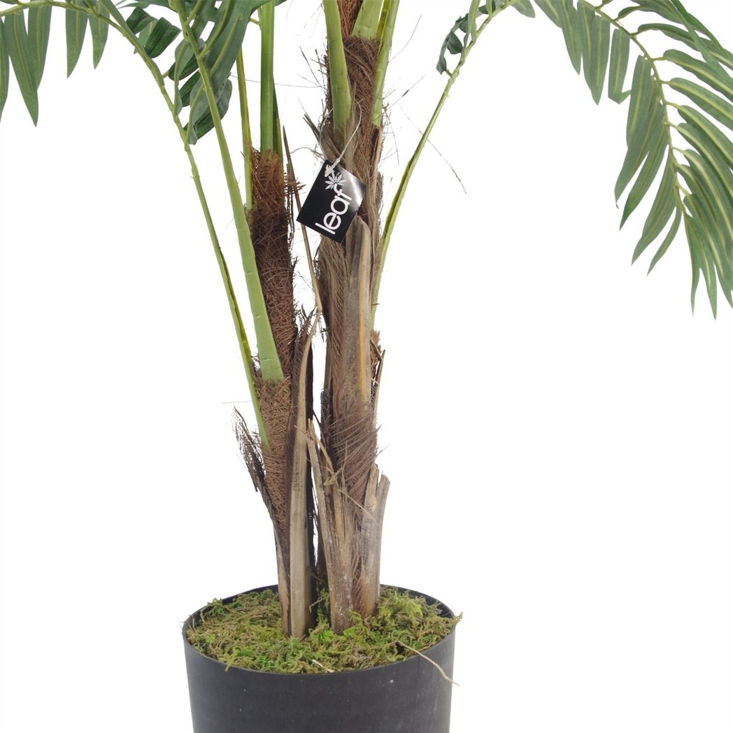 120cm Realistic Artificial Palm Tree with Pot and Gold Metal Planter