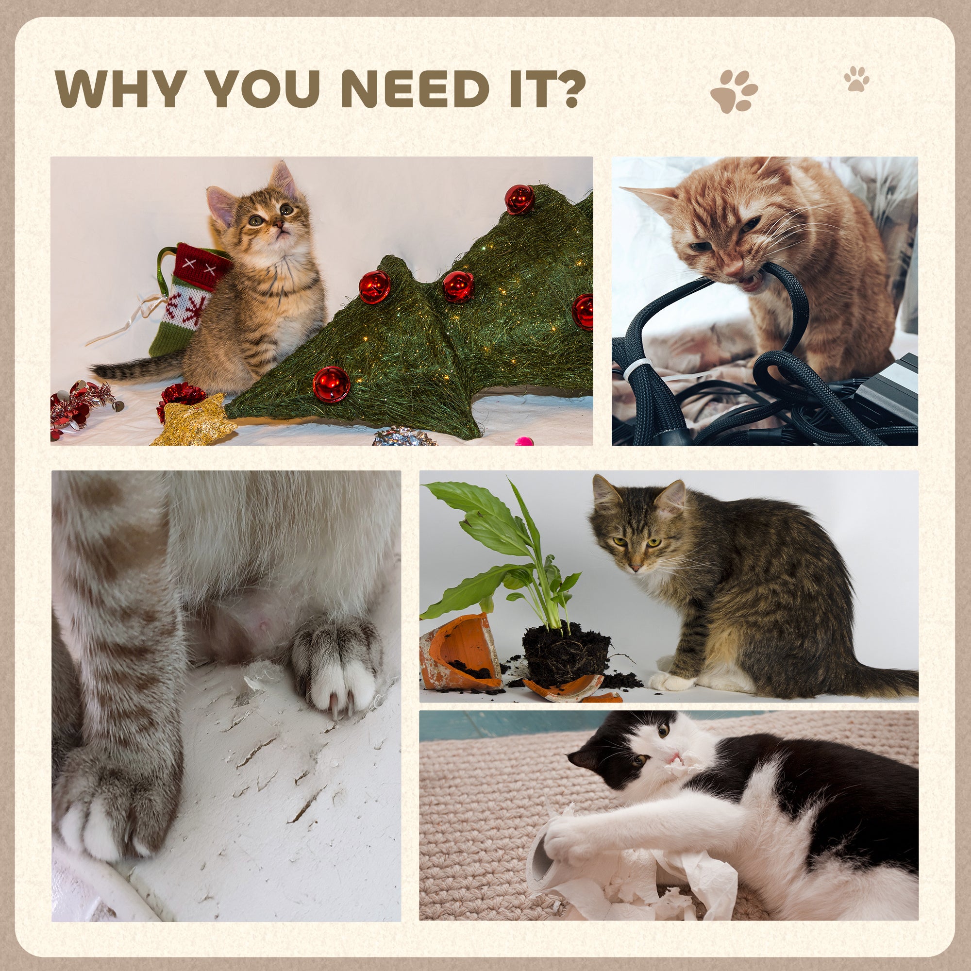 PawHut Cat Scratching Board Sofa Bed with Catnip for Indoor Cats