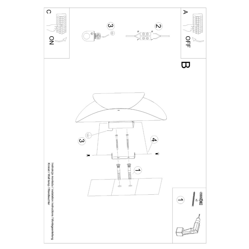 Wall lamp steel Tear modern Design G9