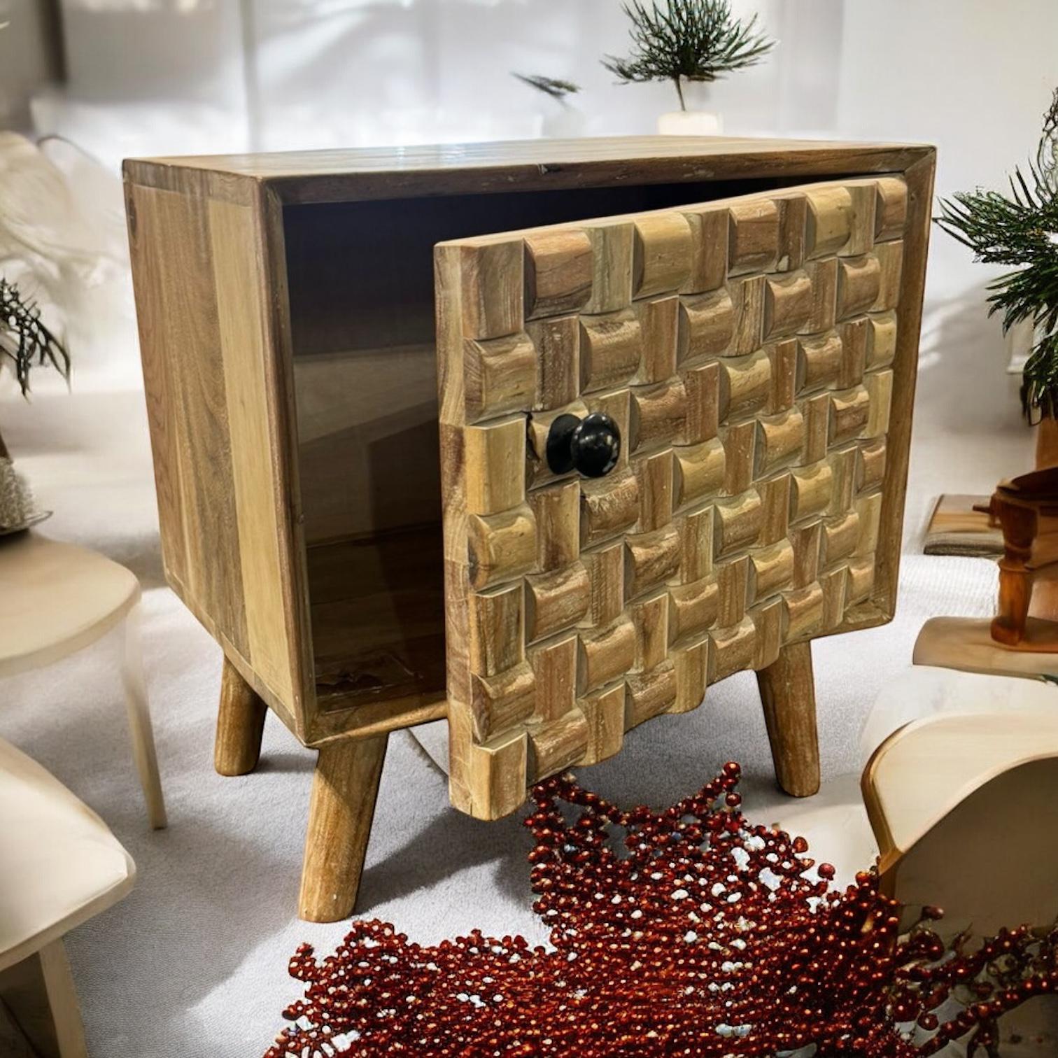 MSL 47cm Wooden Bedside Cabinet