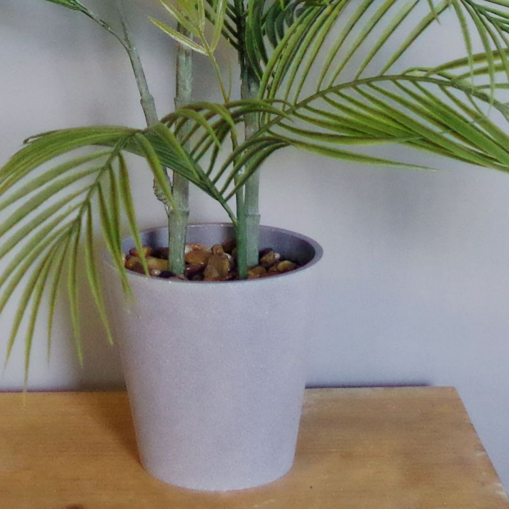 90cm Artificial Palm Tree Potted in Grey Decorative Planter
