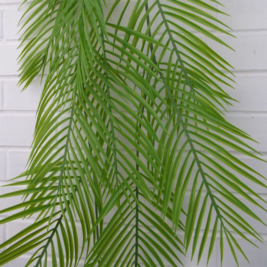 Leaf 120cm Artificial Hanging Palm Plant, Tropical Display, 12 Realistic Shaped Plastic Leaves