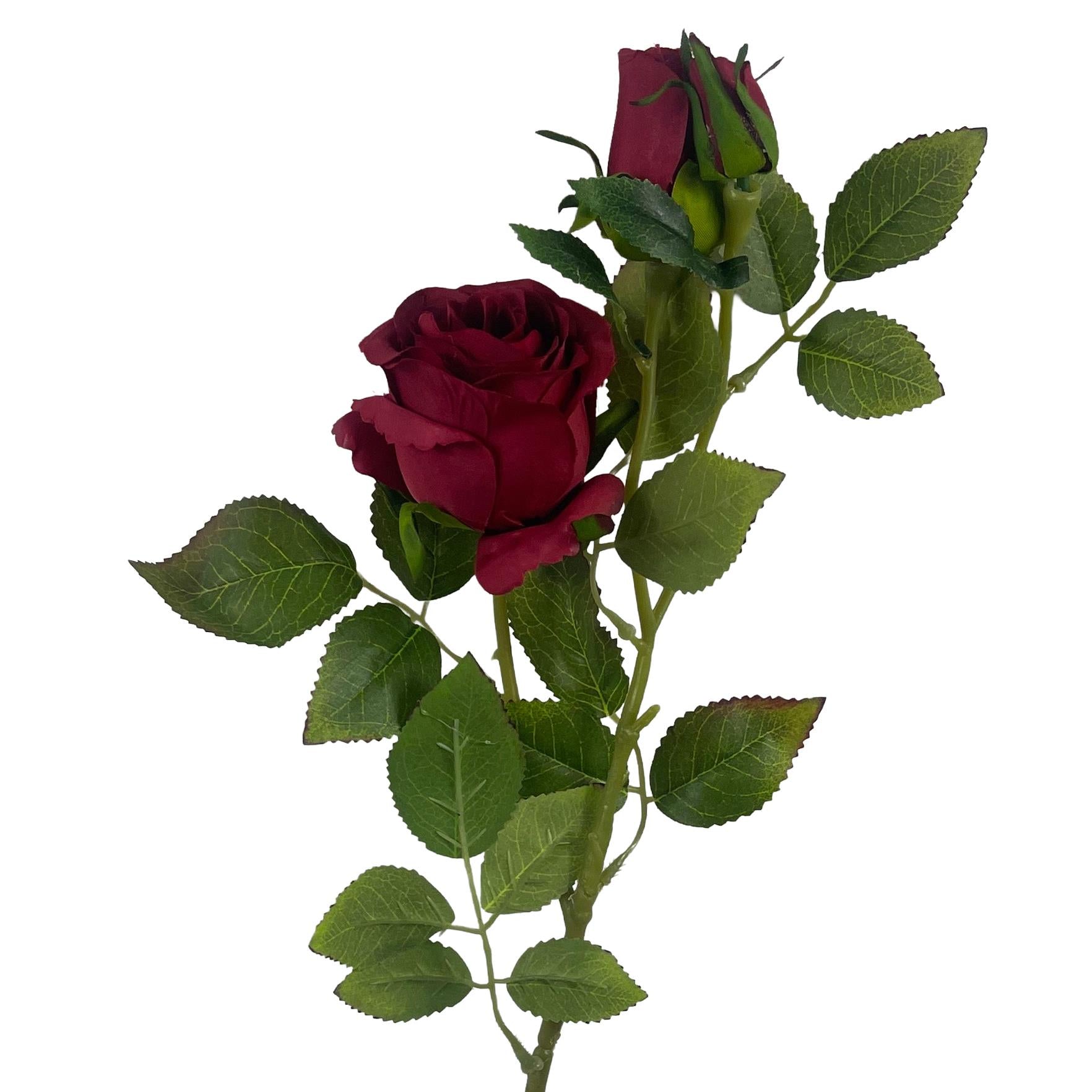60cm Lifelike Artificial Red Rose Flower Stem