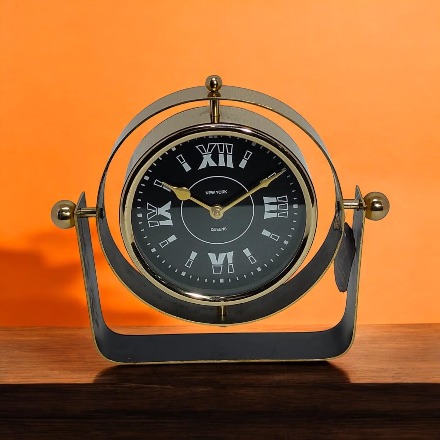 MSL Hand-Finished Table Clock, 1 AA Battery Required