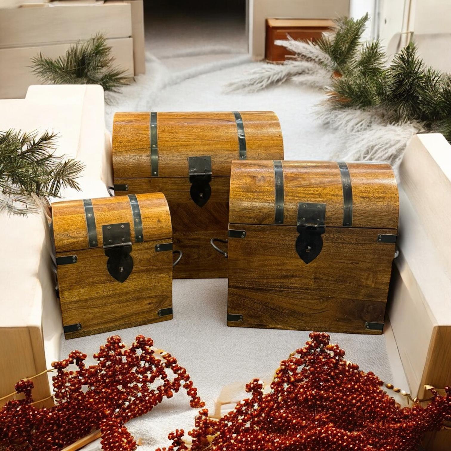 MSL Set of 3 Wooden Chests