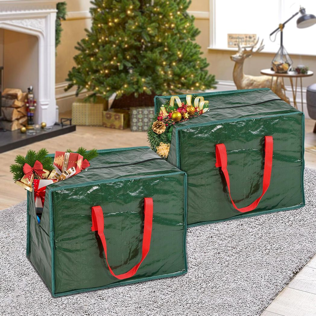 Vinsani Christmas Baubles & Tinsel Storage Bag for Decorations, Ornaments, Gift Wrapping Paper & Accessories
