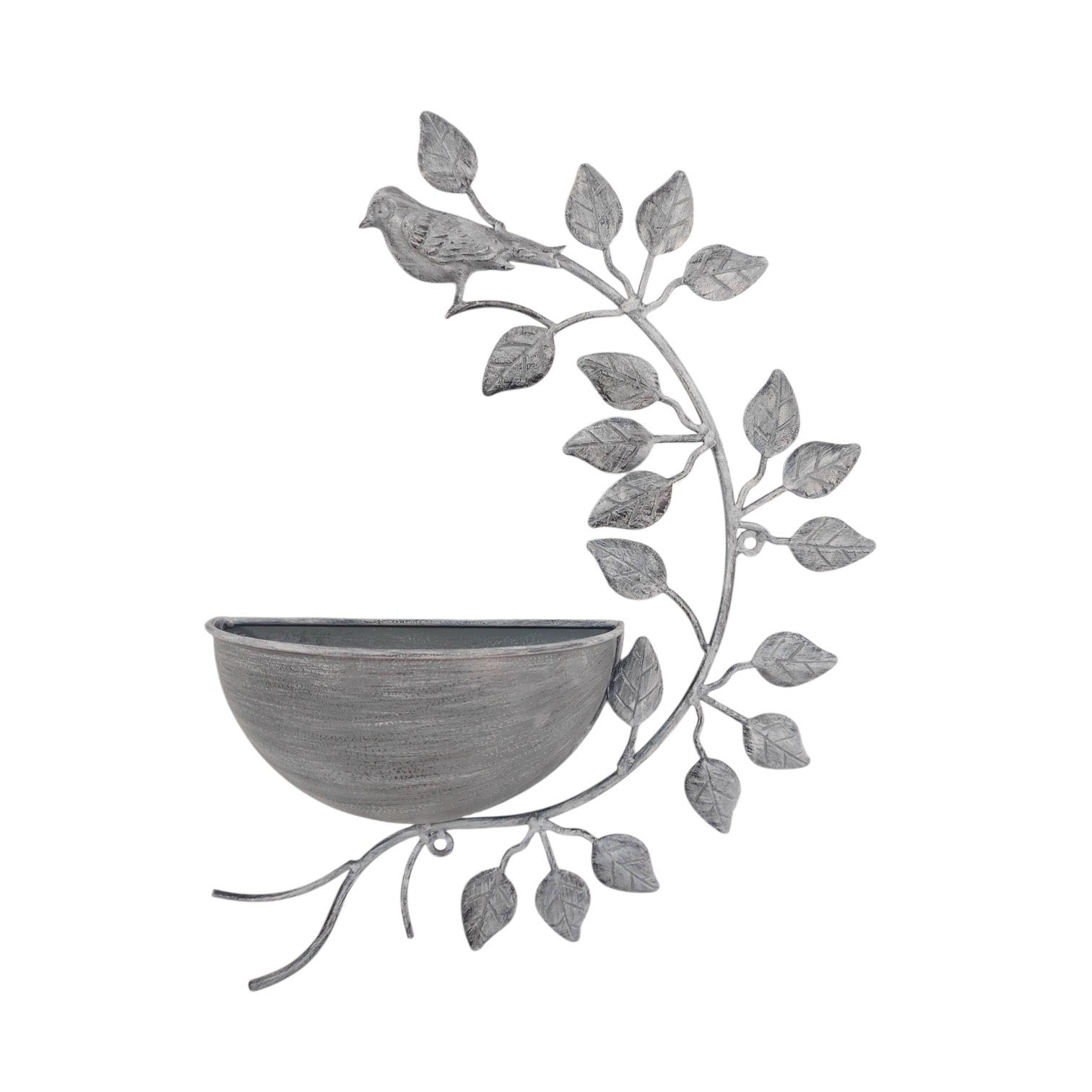 MSL 42cm Grey Metal Garden Planter
