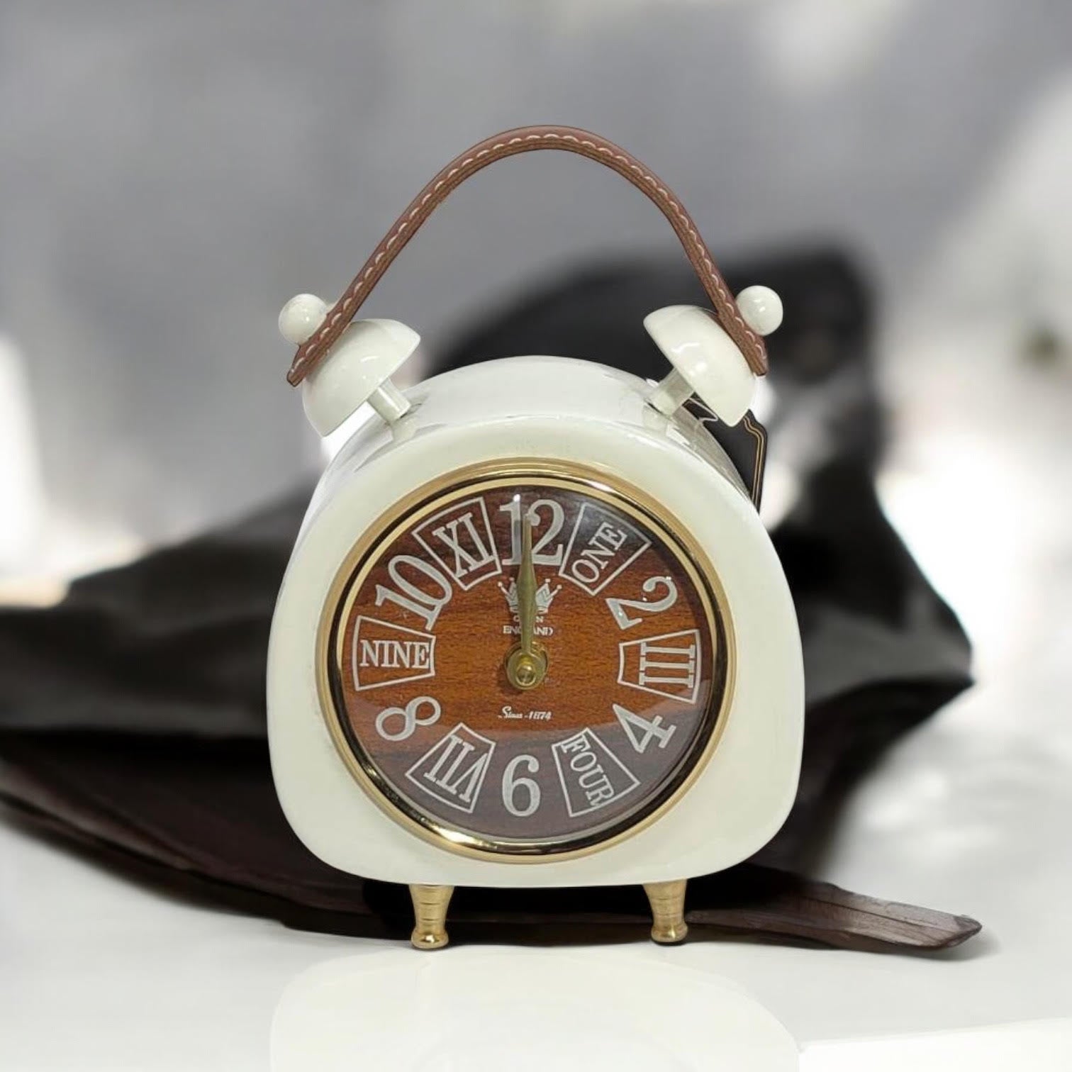 MSL Hand Finished Table Clock, 1 AA Battery Required