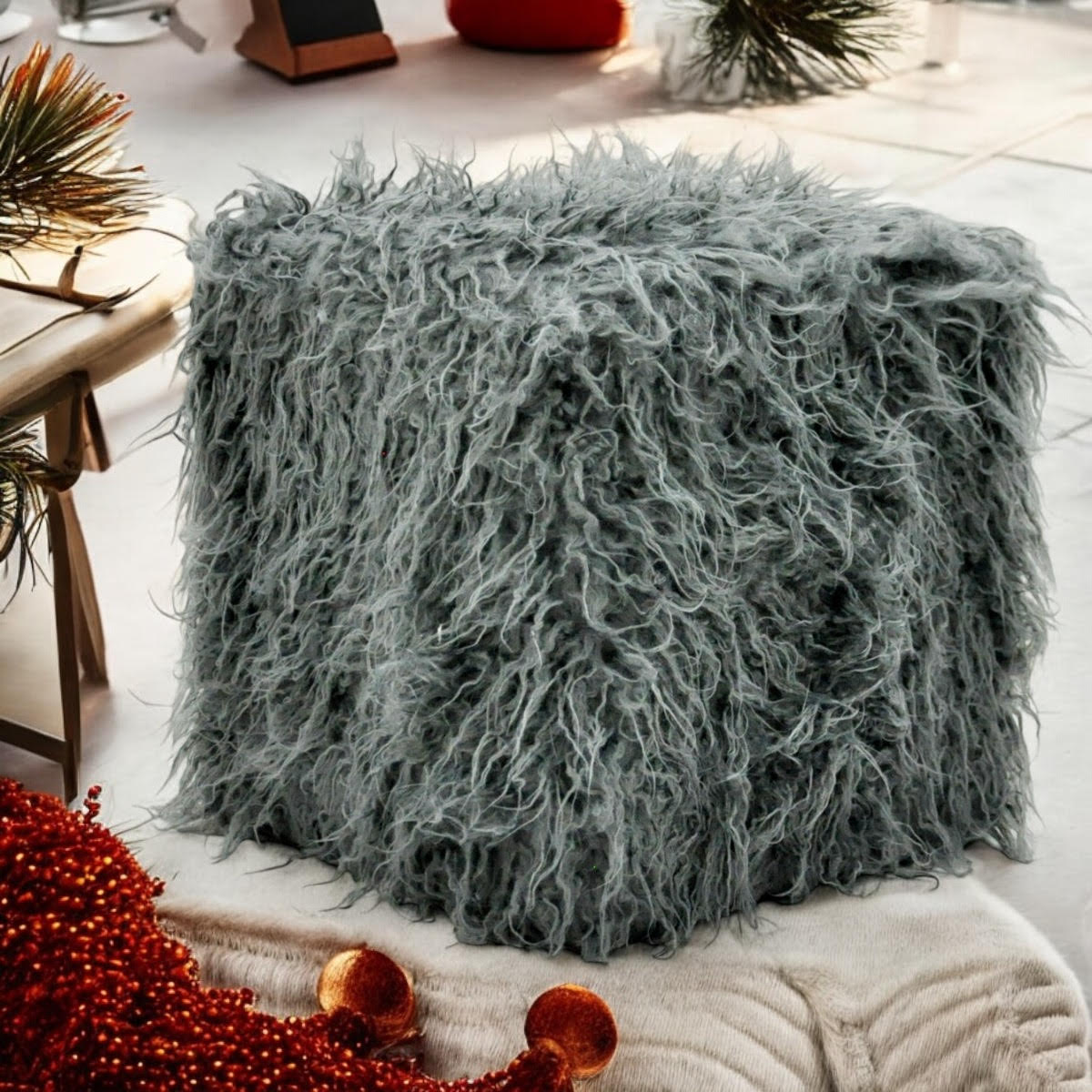 MSL Fluffy Footstool