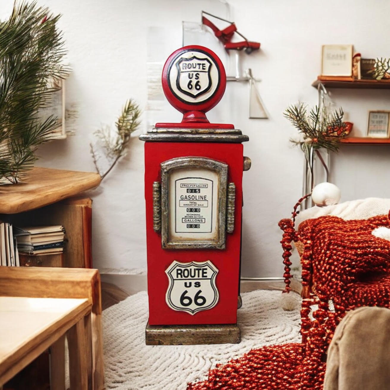 Route 66 Gas Pump Big Boy Toy Key Cabinet