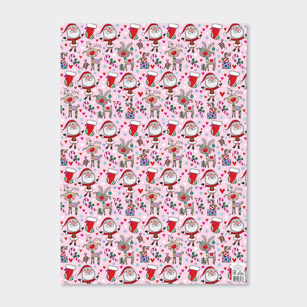 Christmas Gift Wrap - Santa & Reindeer