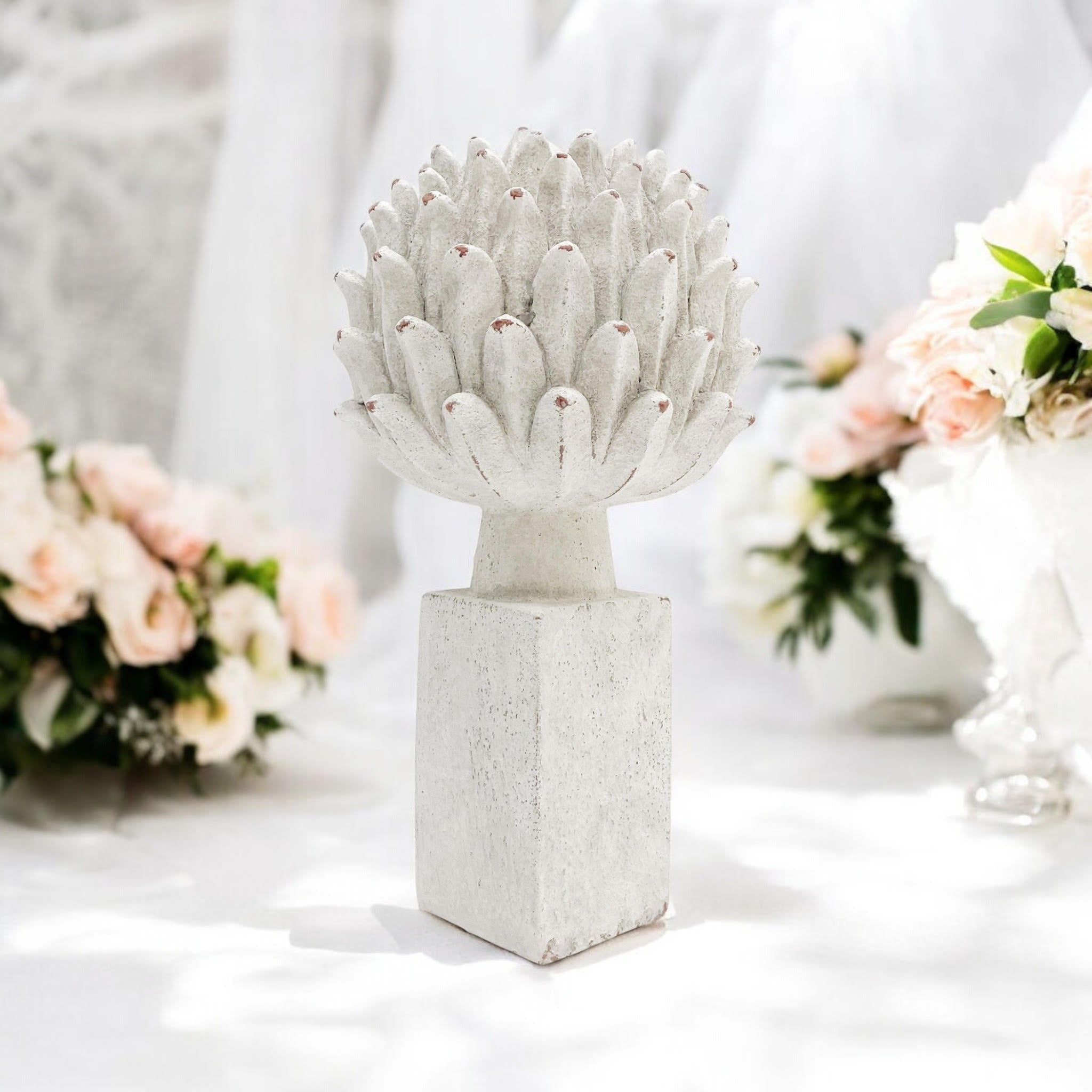 MSL 34cm Resin Flower Hand Finished Home Decor Indoor Outdoor Centerpiece