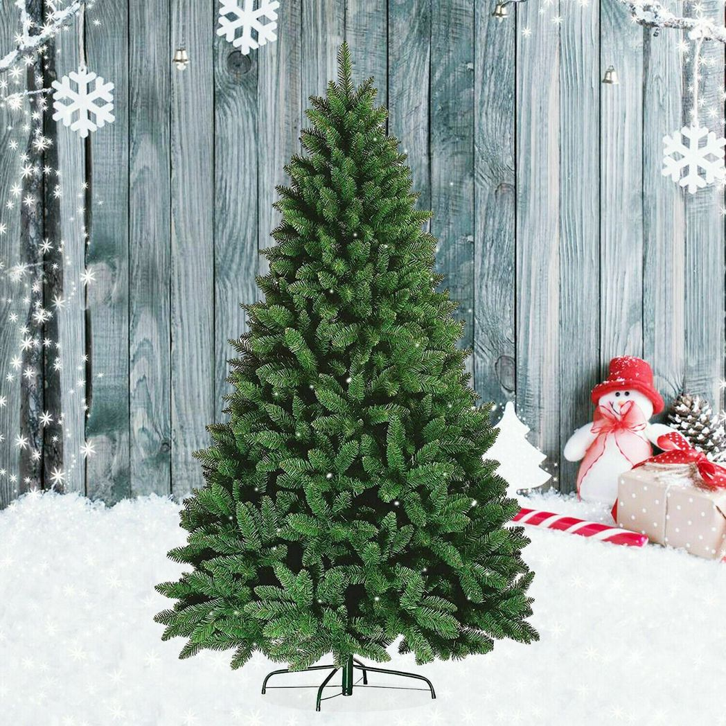8ft Colorado Green Pine Artificial Christmas Tree with Metal Stand
