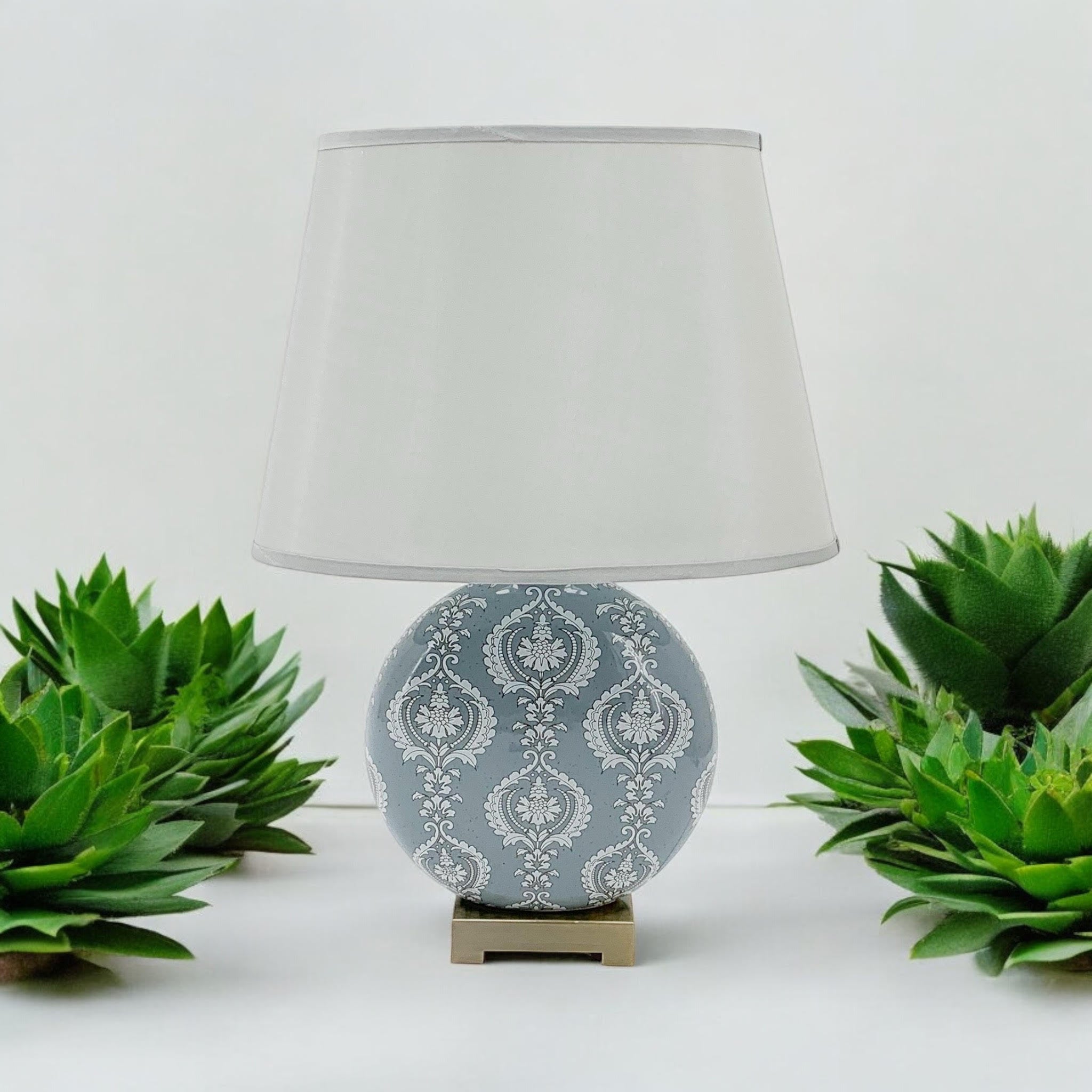MSL 42cm Traditional Table Lamp with Linen Shade and Inline Rocker Switch