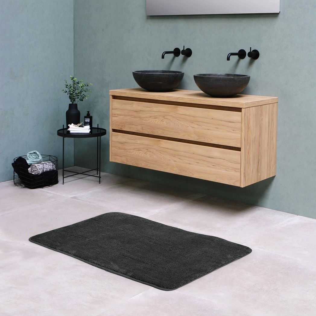 Vinsani Ultra Soft Microfiber Bath Mat 50 x 80cm, Dark Grey