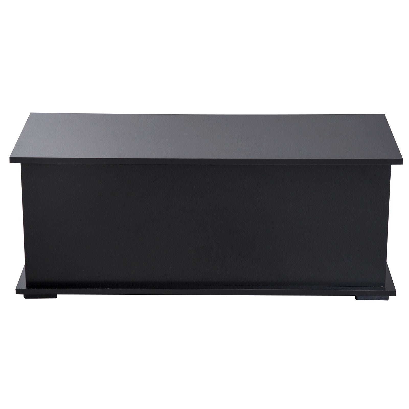 Black Storage Ottoman Chest with Lid, 100 x 40 x 40 cm