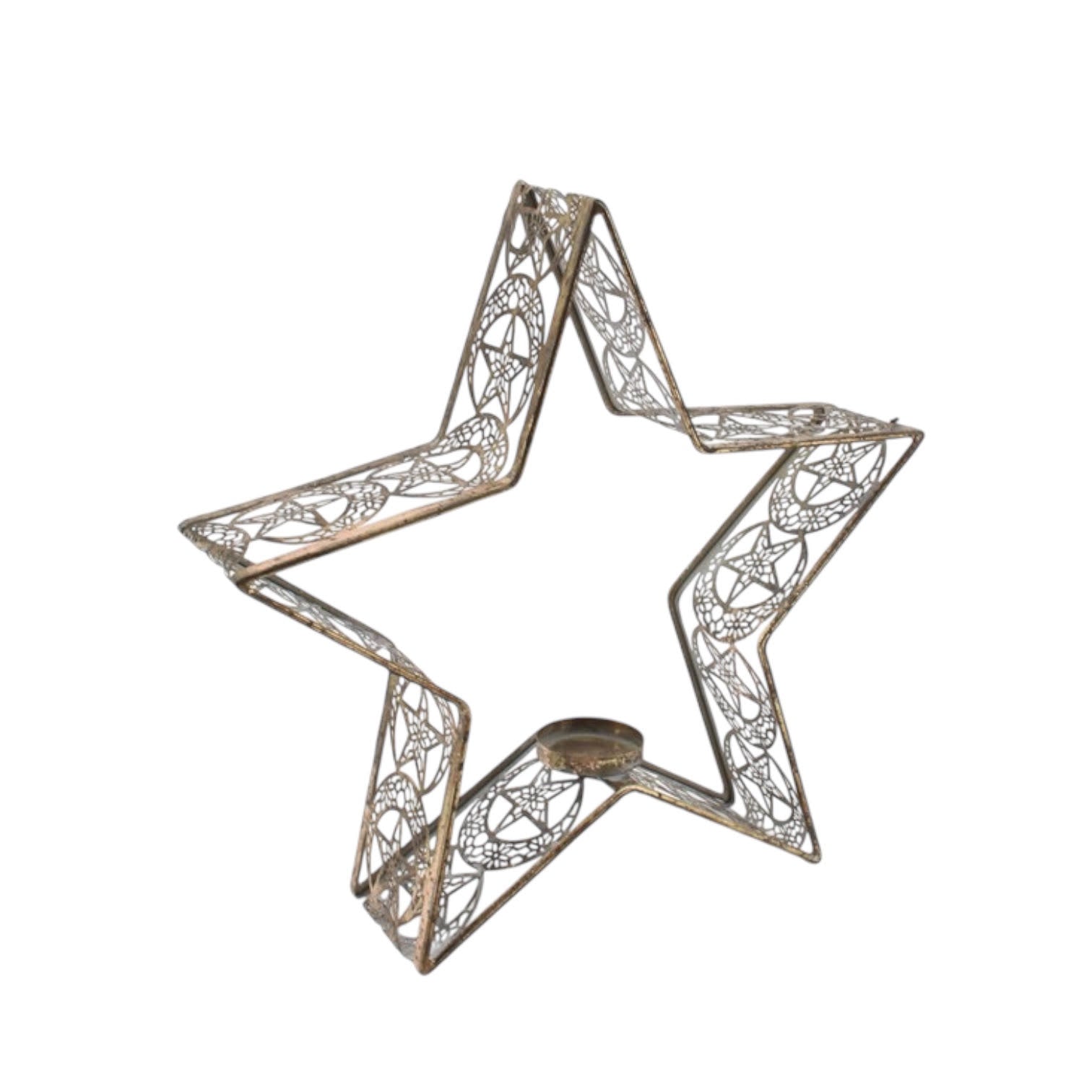 MSL 37cm Metal Candle Holder, Hand Finished, Elegant Design