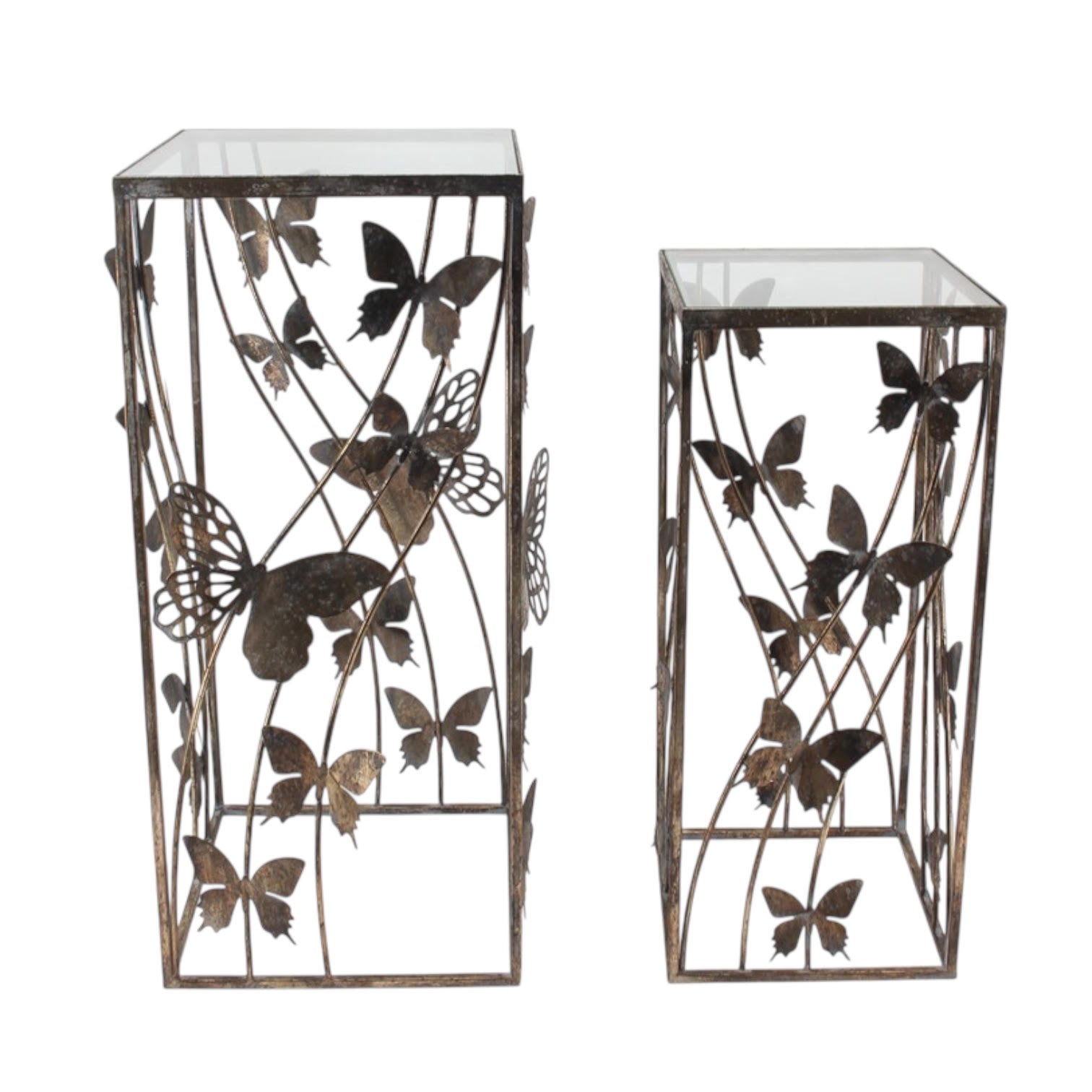 MSL Set of 2 Metal Butterfly Design Tables