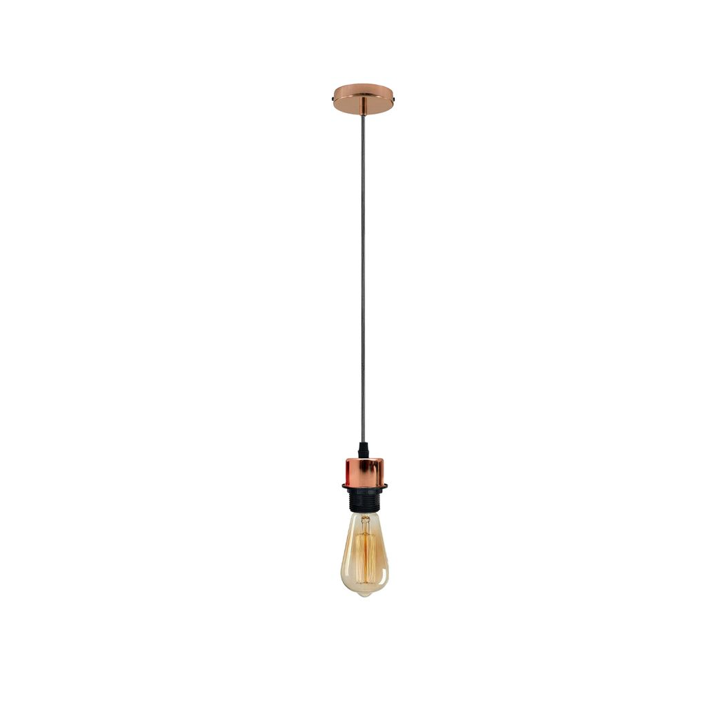 Vintage Rose Gold E27 Pendant Light Holder with Adjustable PVC Cable