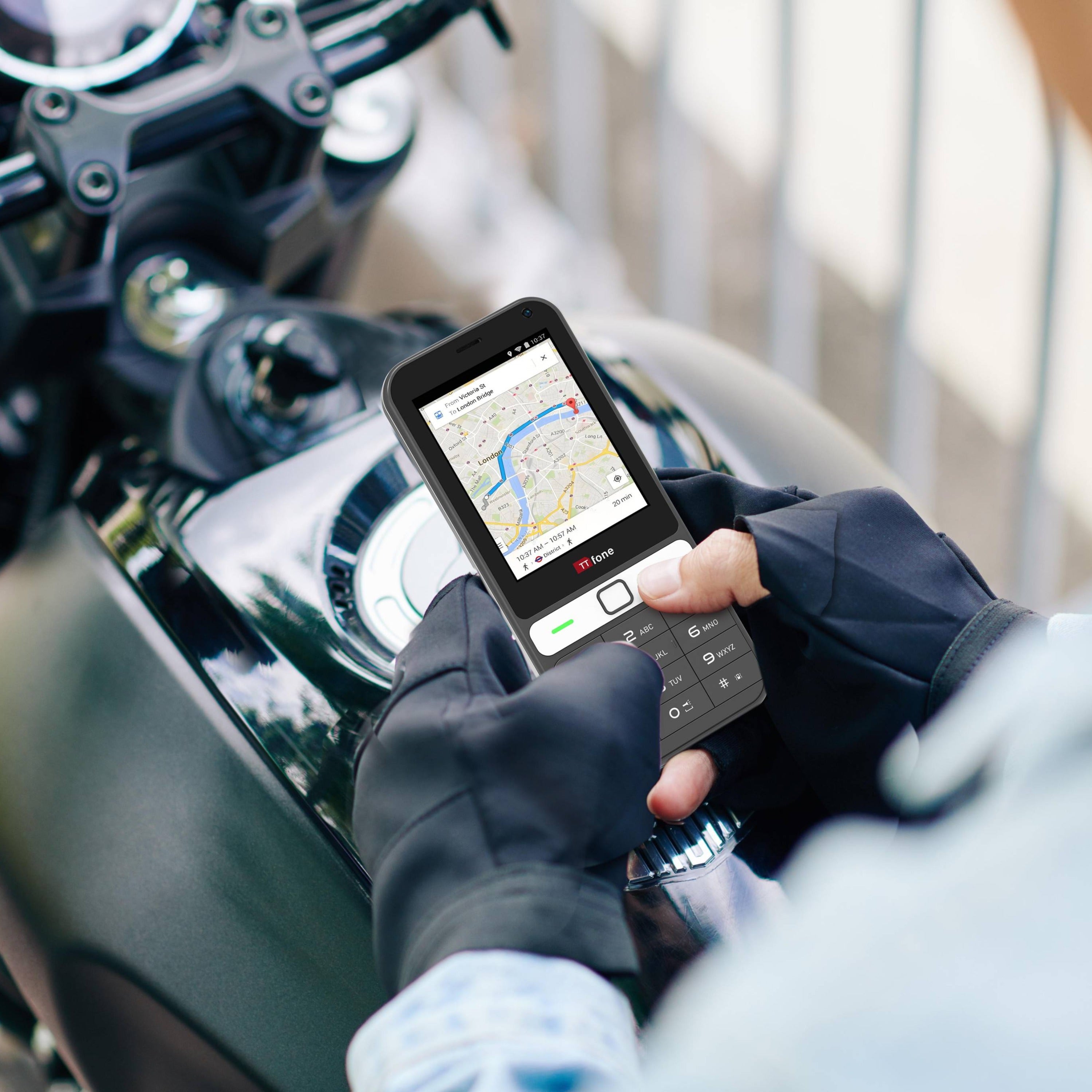TTfone TT280  Simple 4G Dual SIM Bar Phone with Android, 2.8" Touchscreen, Keypad, 2MP Camera, USB-C - Easy to Use Unlocked Mobile (with USB Cable and Vodafone Sim Card)