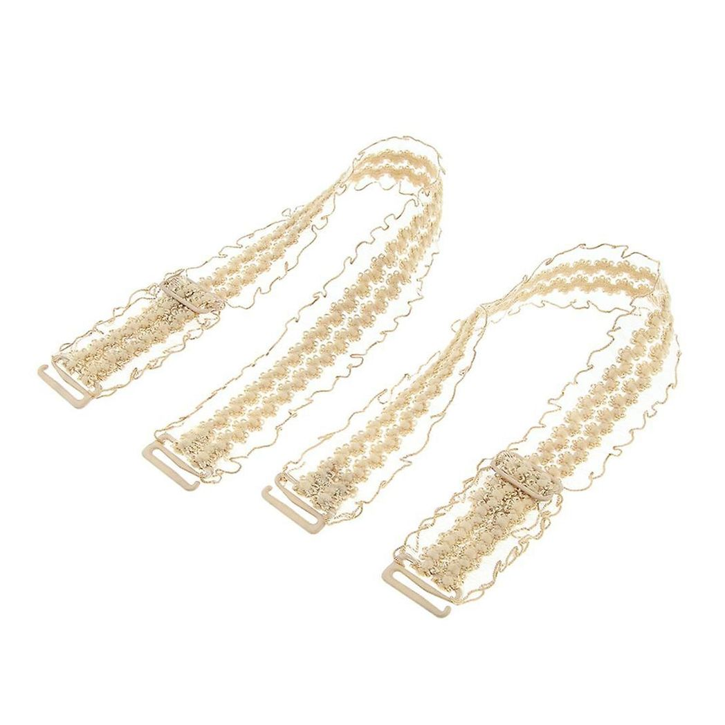 Flo Invisible Shoulder Lace Adjustable Bra Strap One Pair, Nude