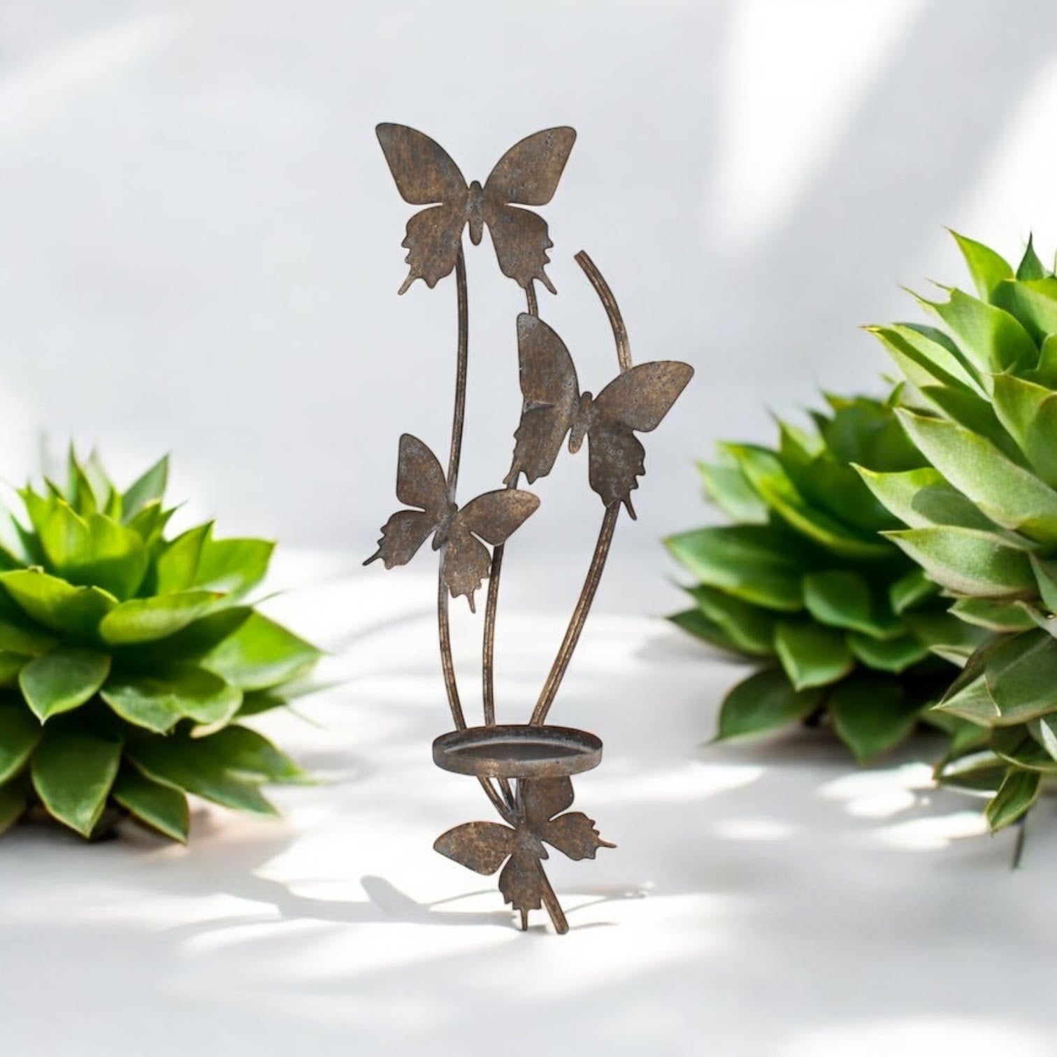 MSL 50cm Metal Butterfly Candle Holder
