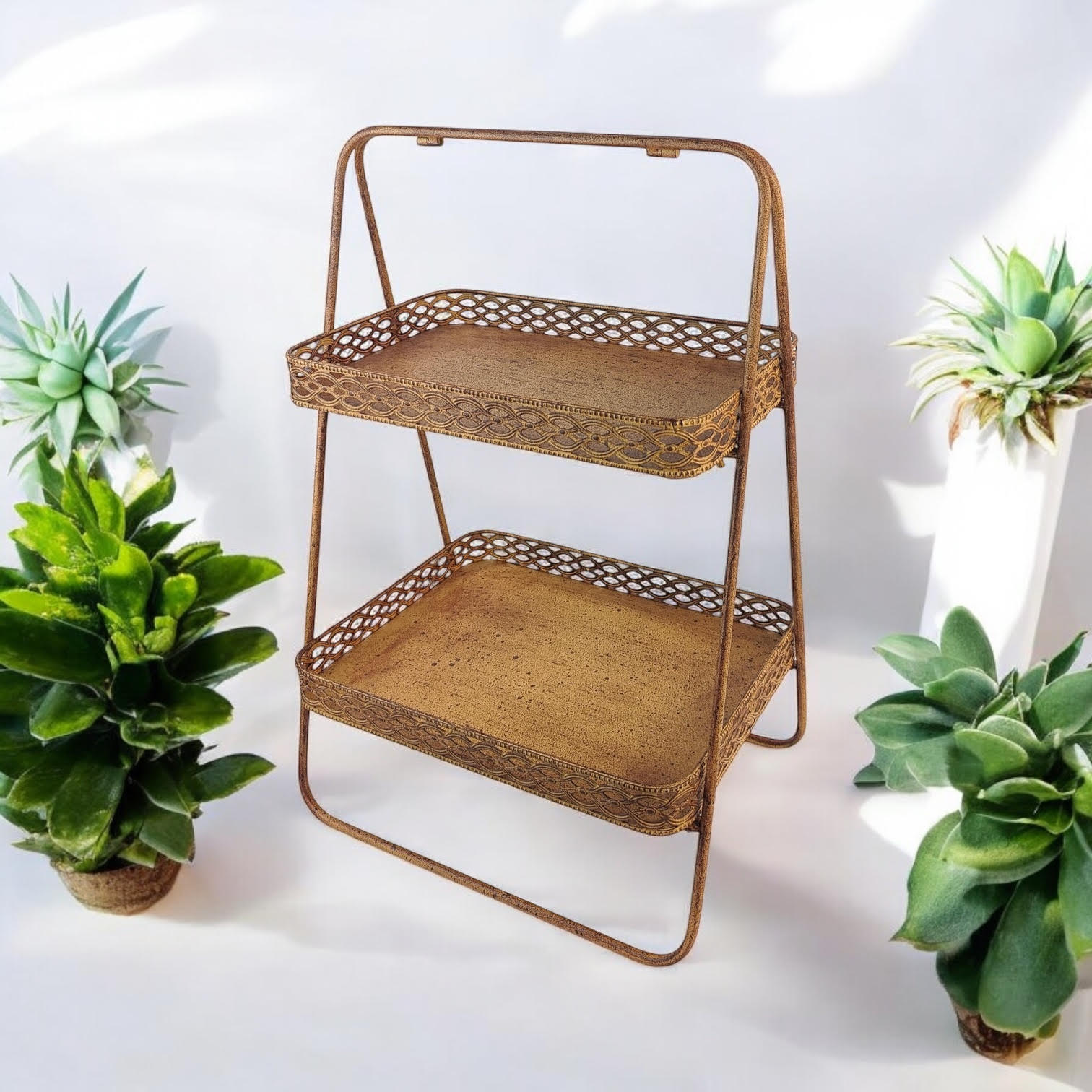 MSL 59cm Rusty Metal Display Shelf