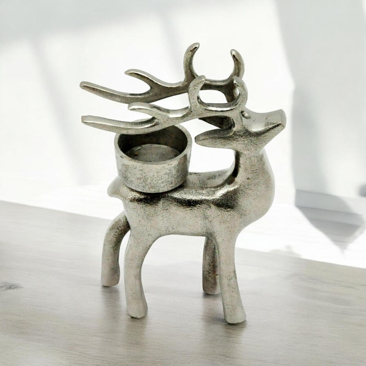 MSL 12.5cm Reindeer Candle Holder for Table Use