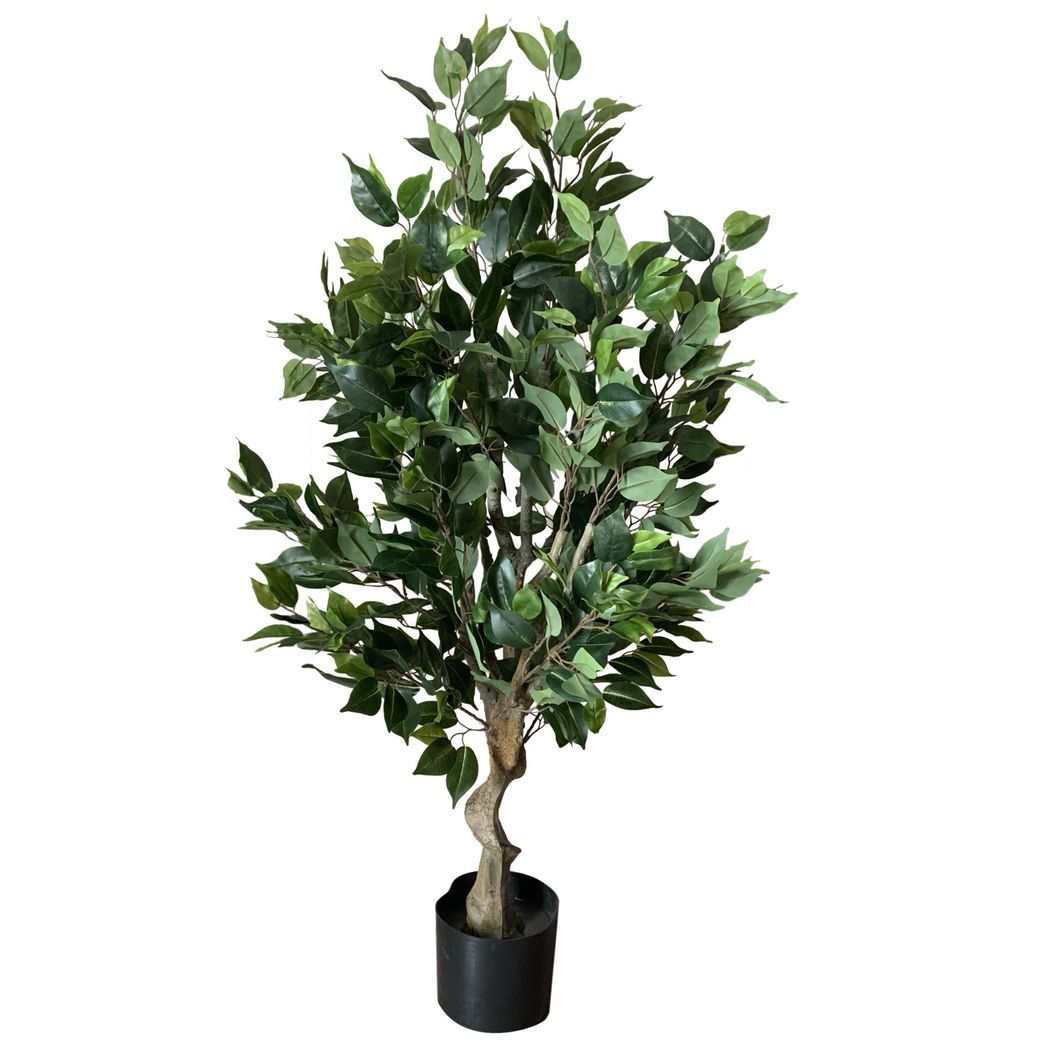 100cm Premium Artificial Ficus Twist Tree with Gold Planter