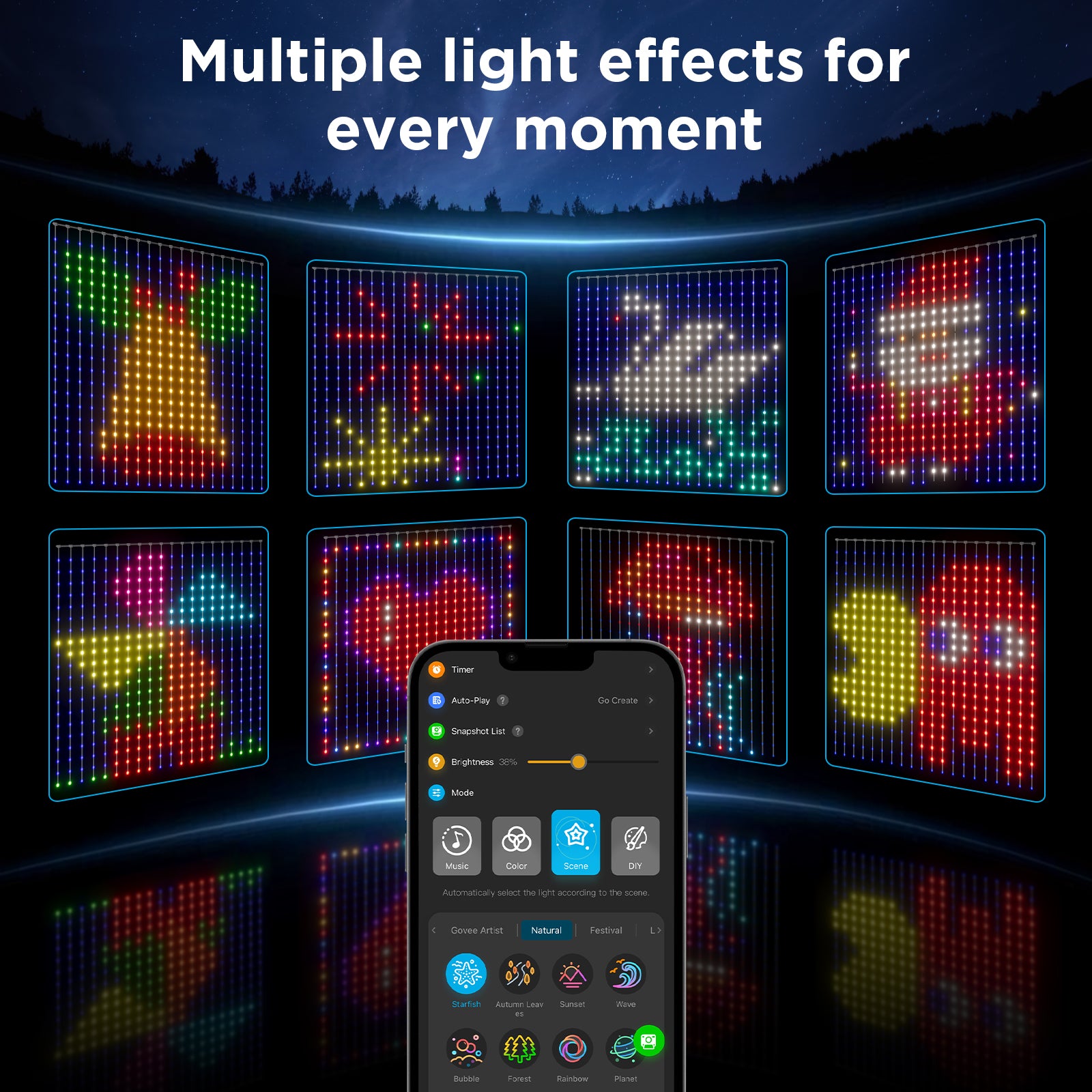 GOVEE CURTAIN LIGHT NETFLIX 400 LED