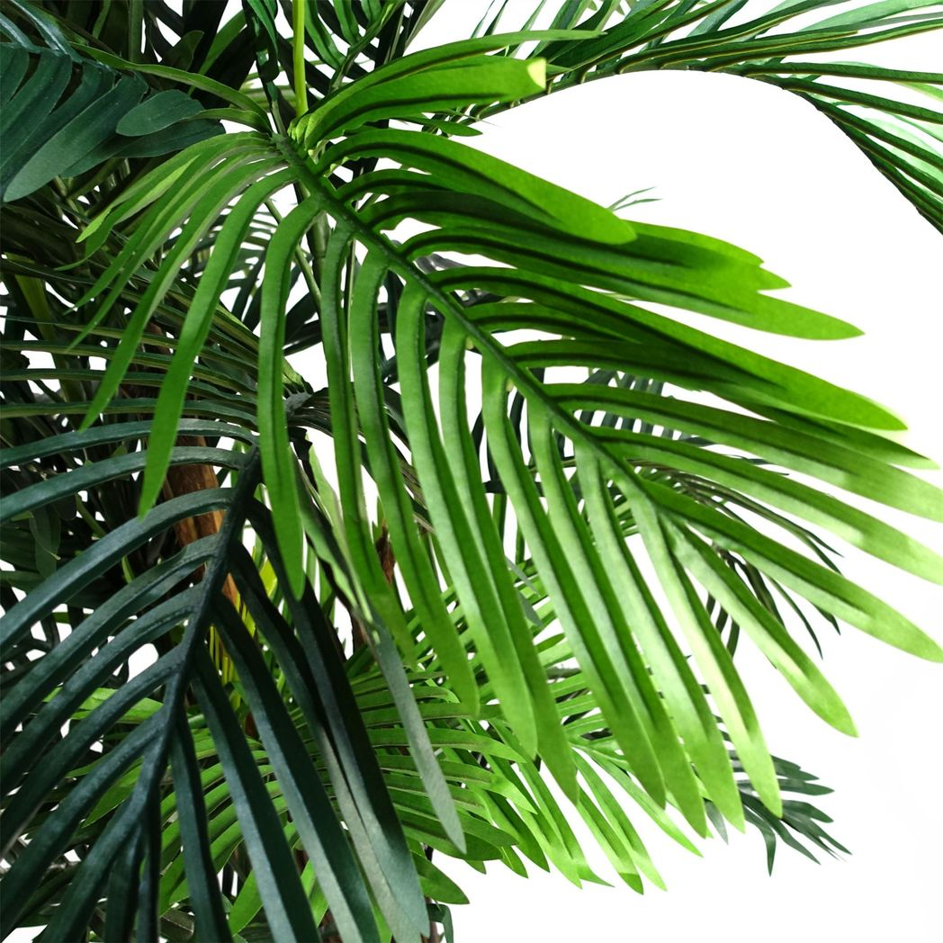 Leaf 150cm Artificial Areca Palm Tree with Silk Leaves and Weighted Pot