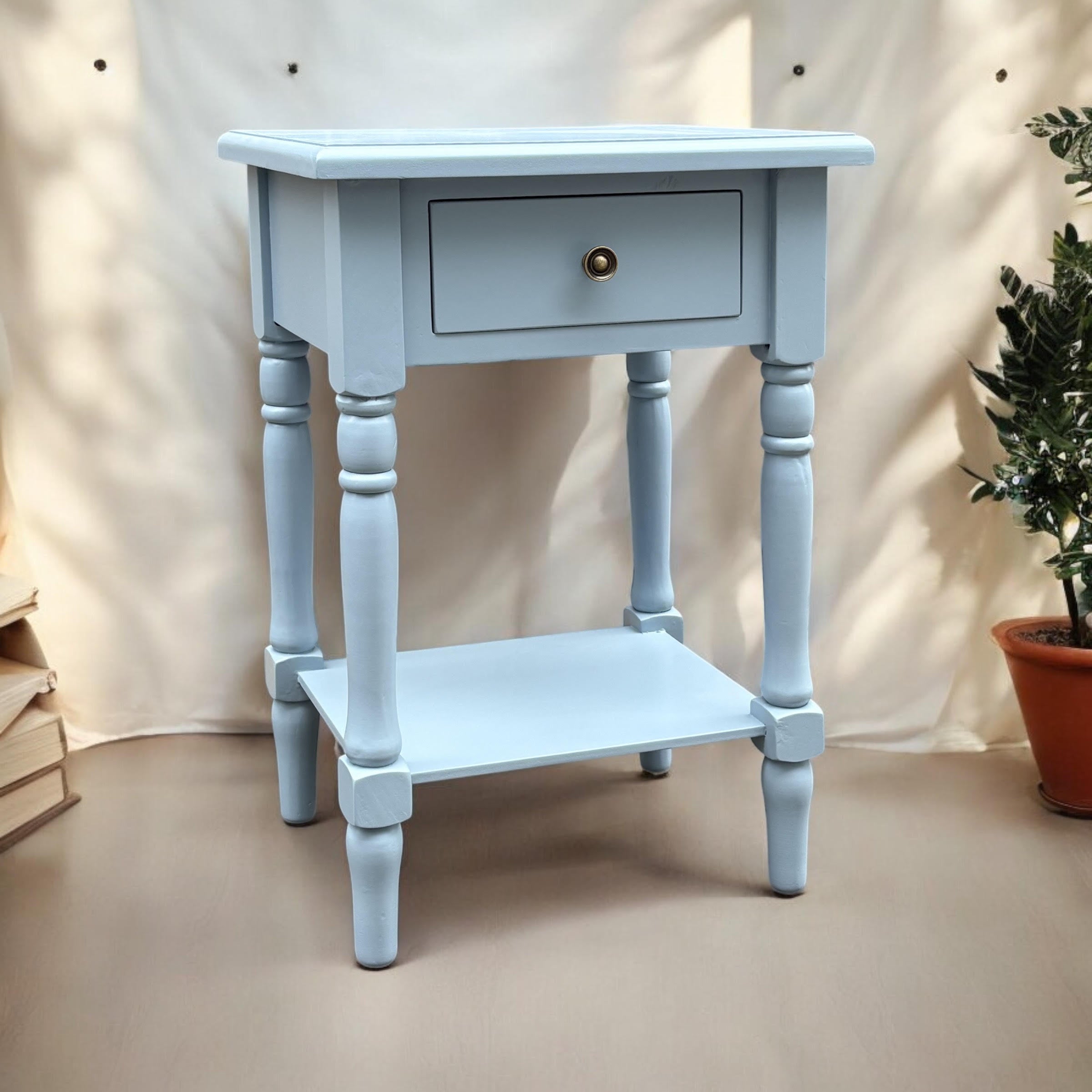 MSL 65cm Hand Finished 1-Drawer Side Table / Bedside Table