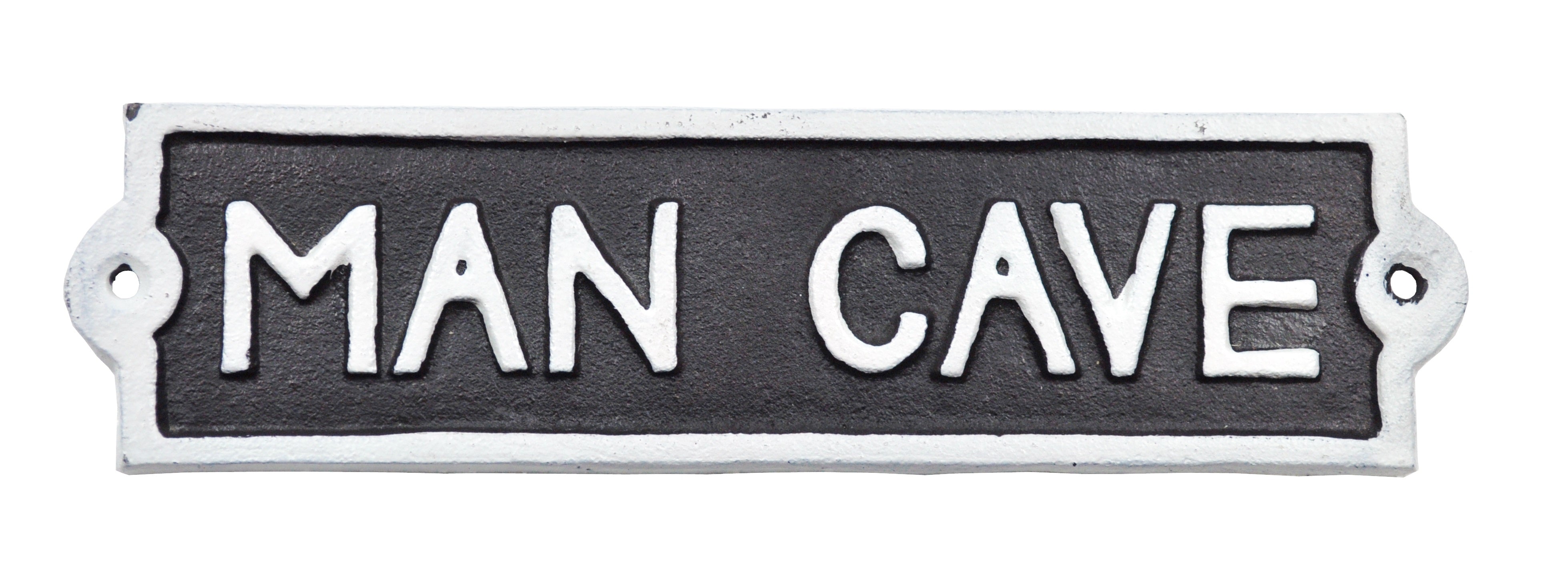 MSL 22cm Aluminium Man Cave Sign, Hand Finished Metal Door Sign with Pre-Drilled Holes
