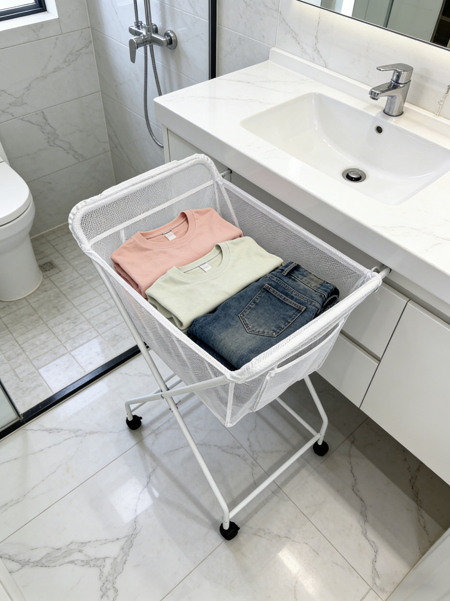 Avilo No Bend Laundry Trolley for Carrying Heavy Laundry