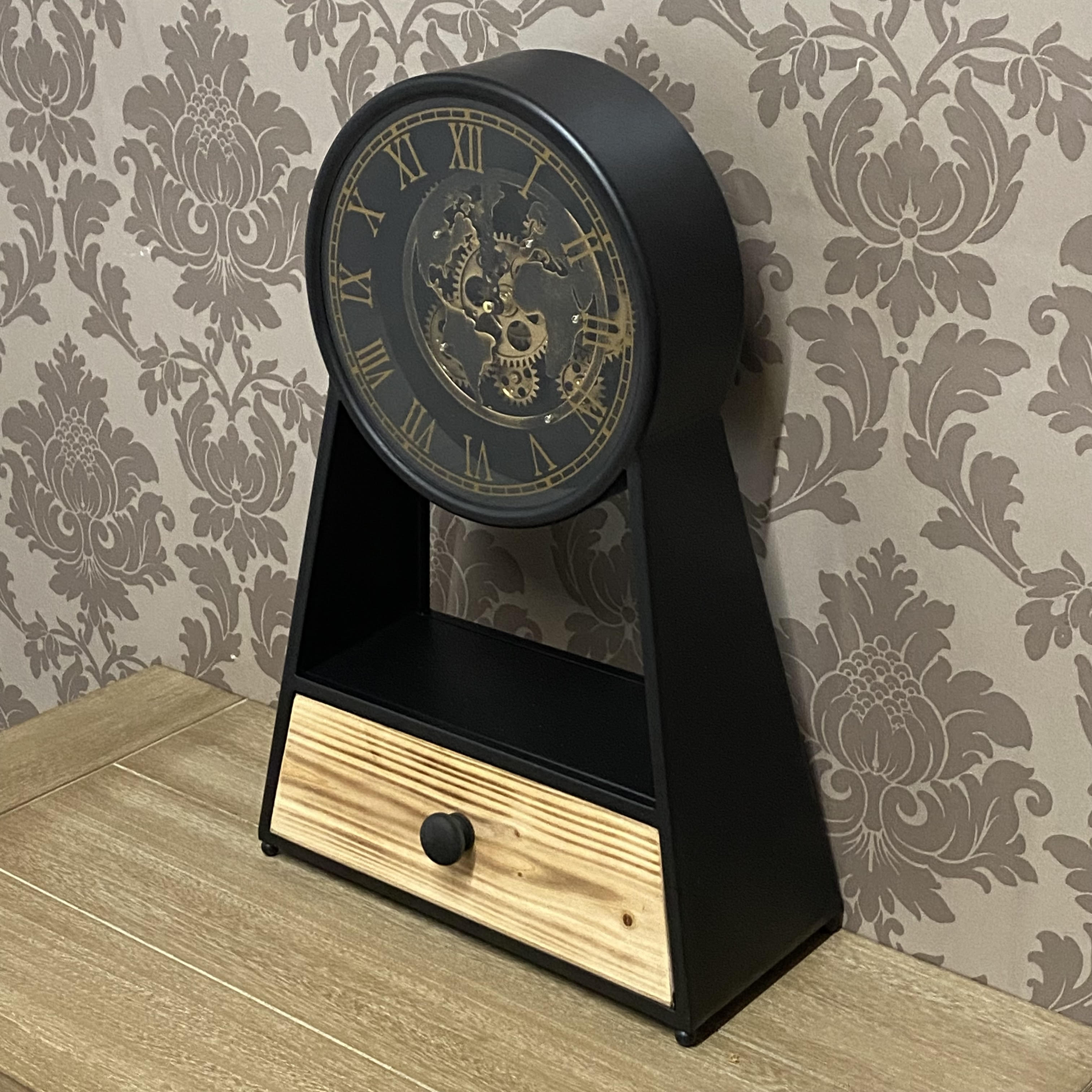 Hand Finished 51cm Table Clock, Battery Operated