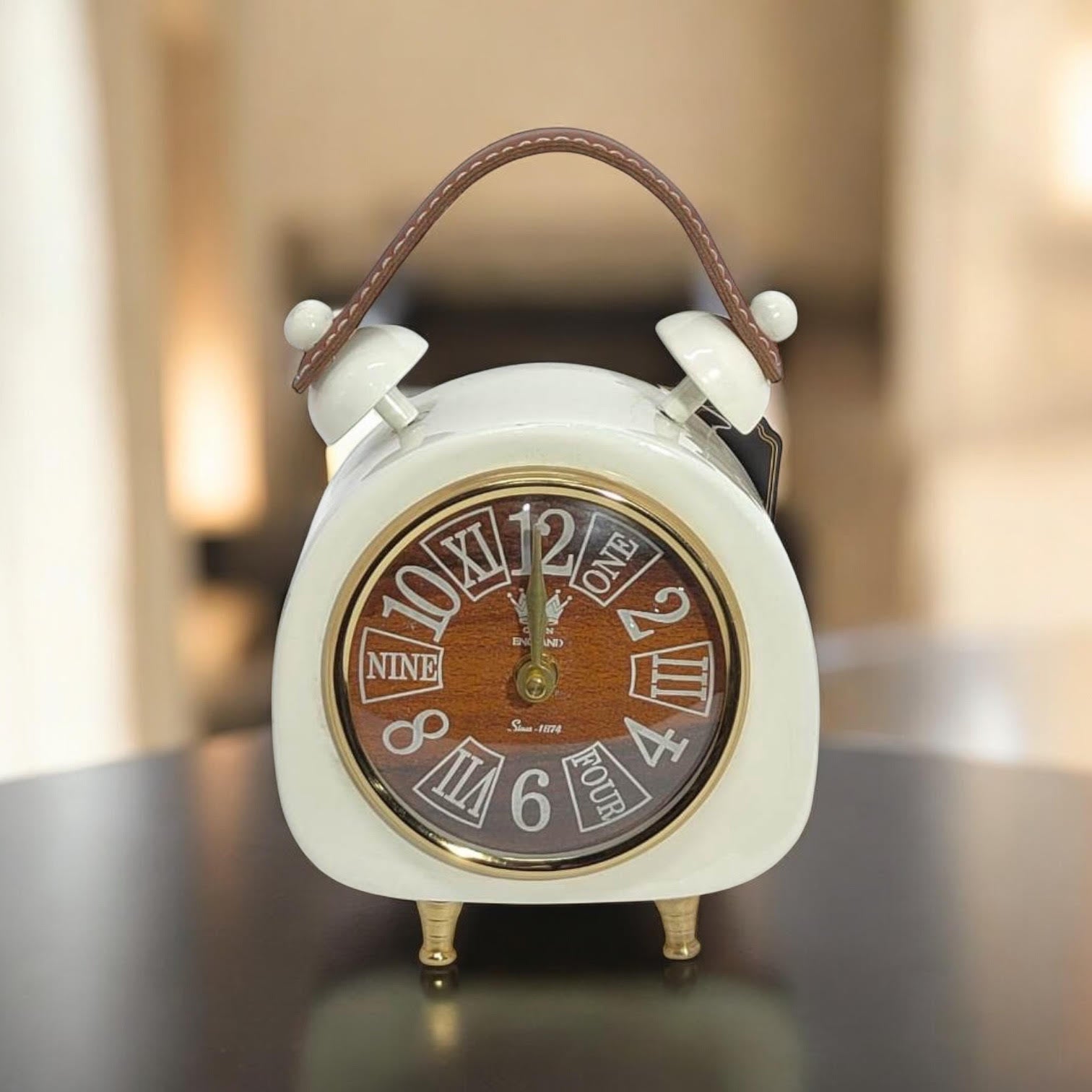MSL Hand Finished Table Clock, 1 AA Battery Required
