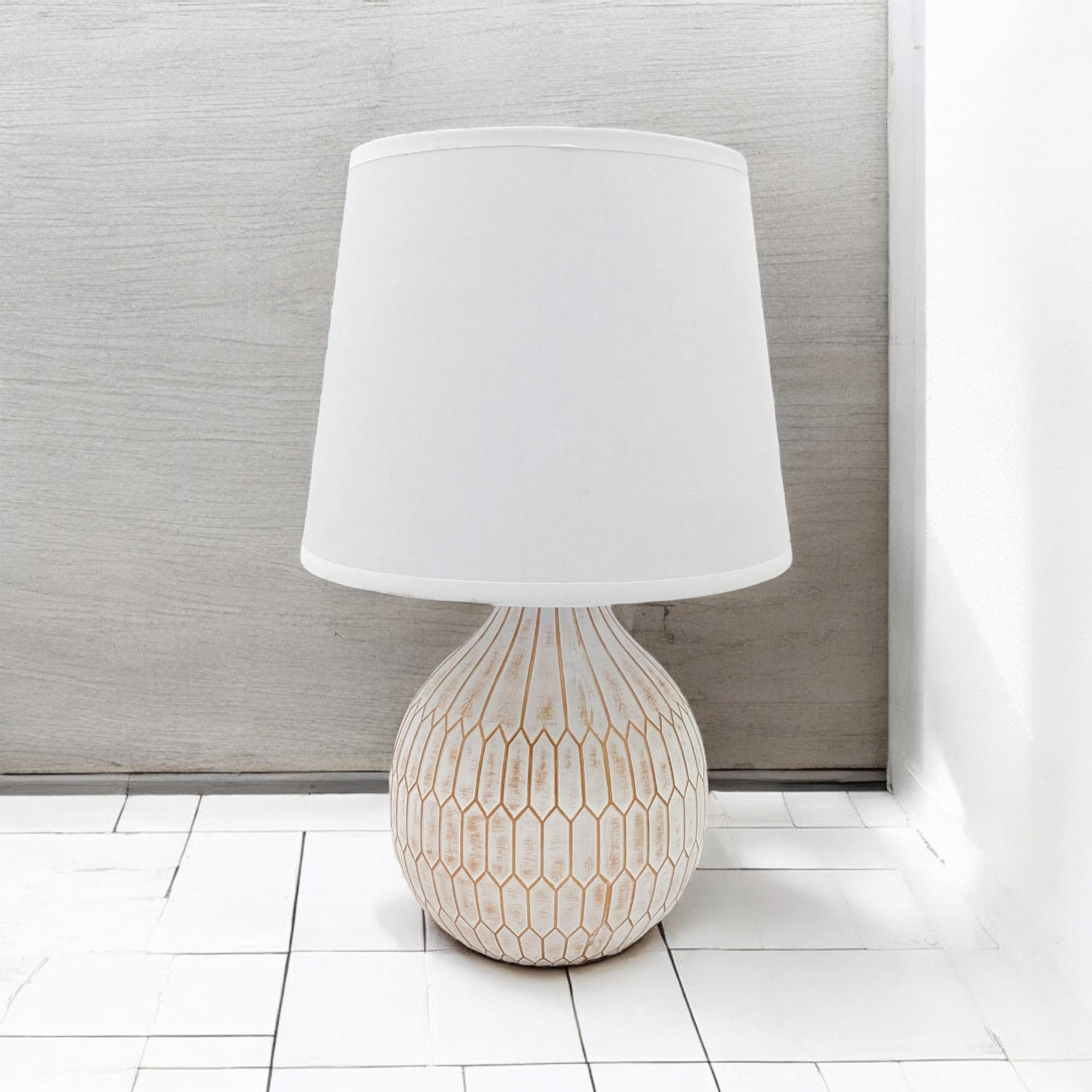 MSL Traditional Table Lamp 36 x 22 x 22 cm with 9 Inch Shade, Inline Rocker Switch, Double Insulated