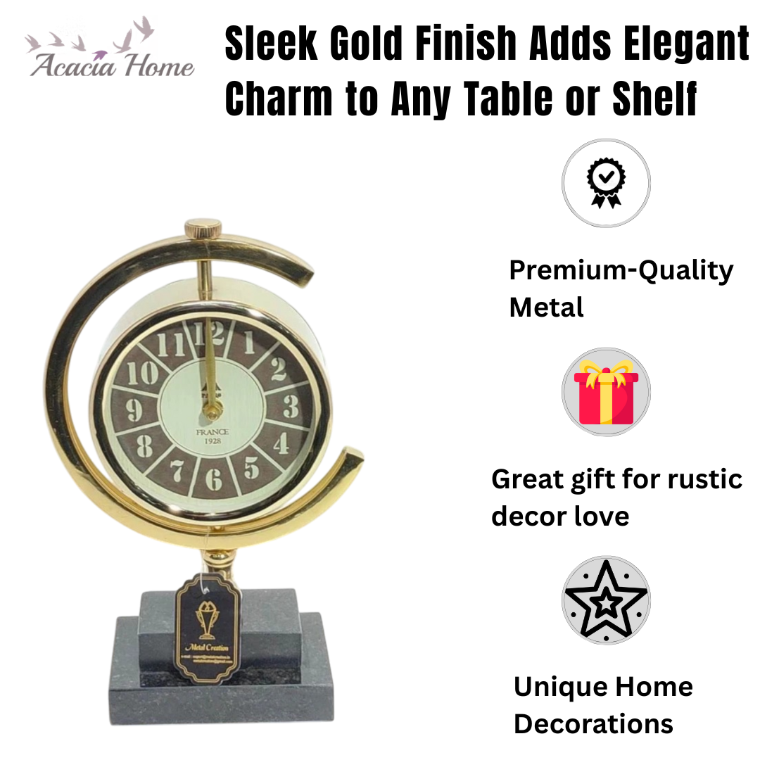 MSL Hand Finished Table Clock, Requires 1 AA Battery