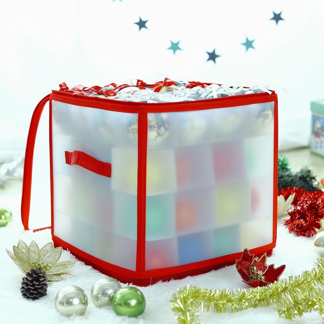 Vinsani 64 Bauble Christmas Decoration Storage Box