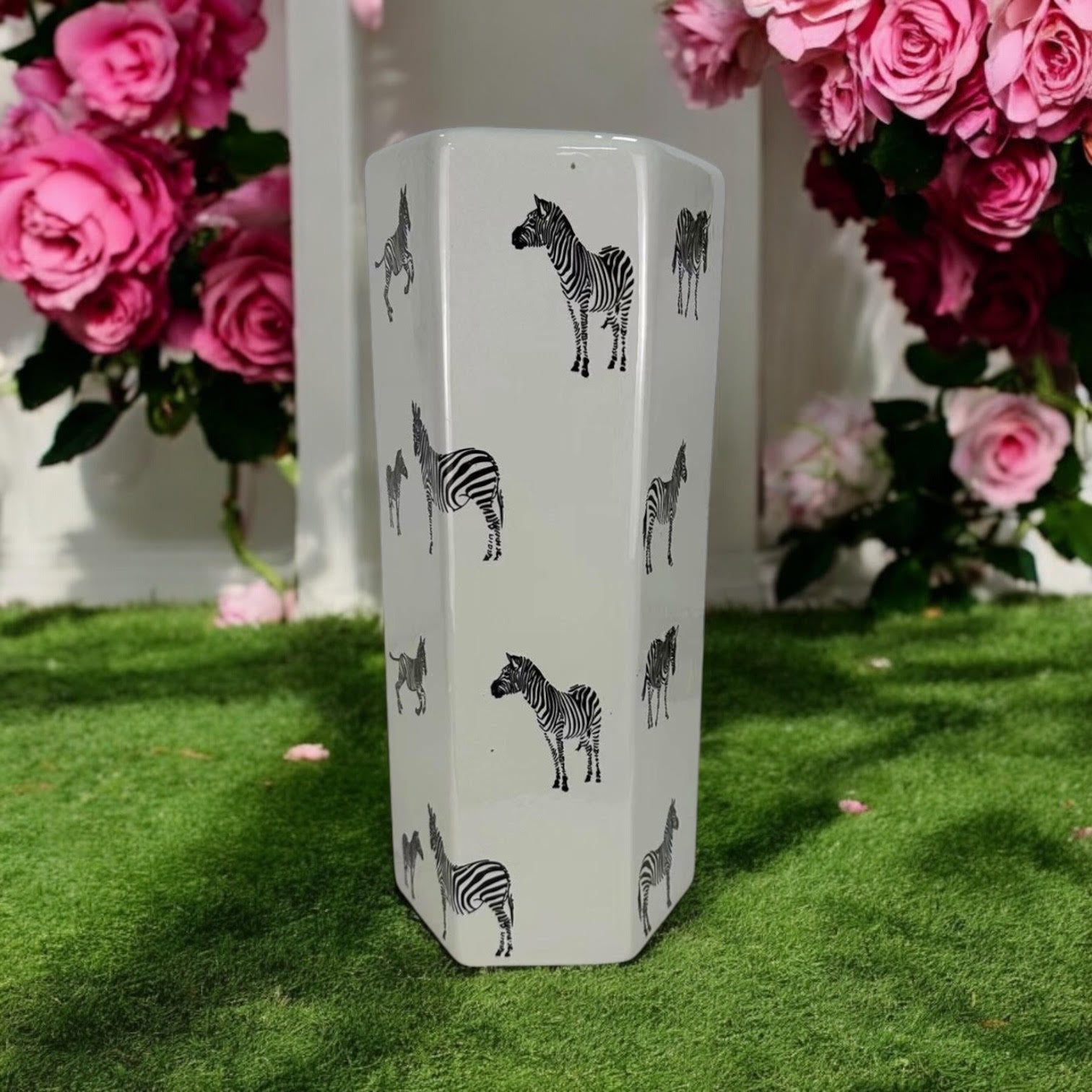 18 in Traditional Glazed Umbrella Stand Vase