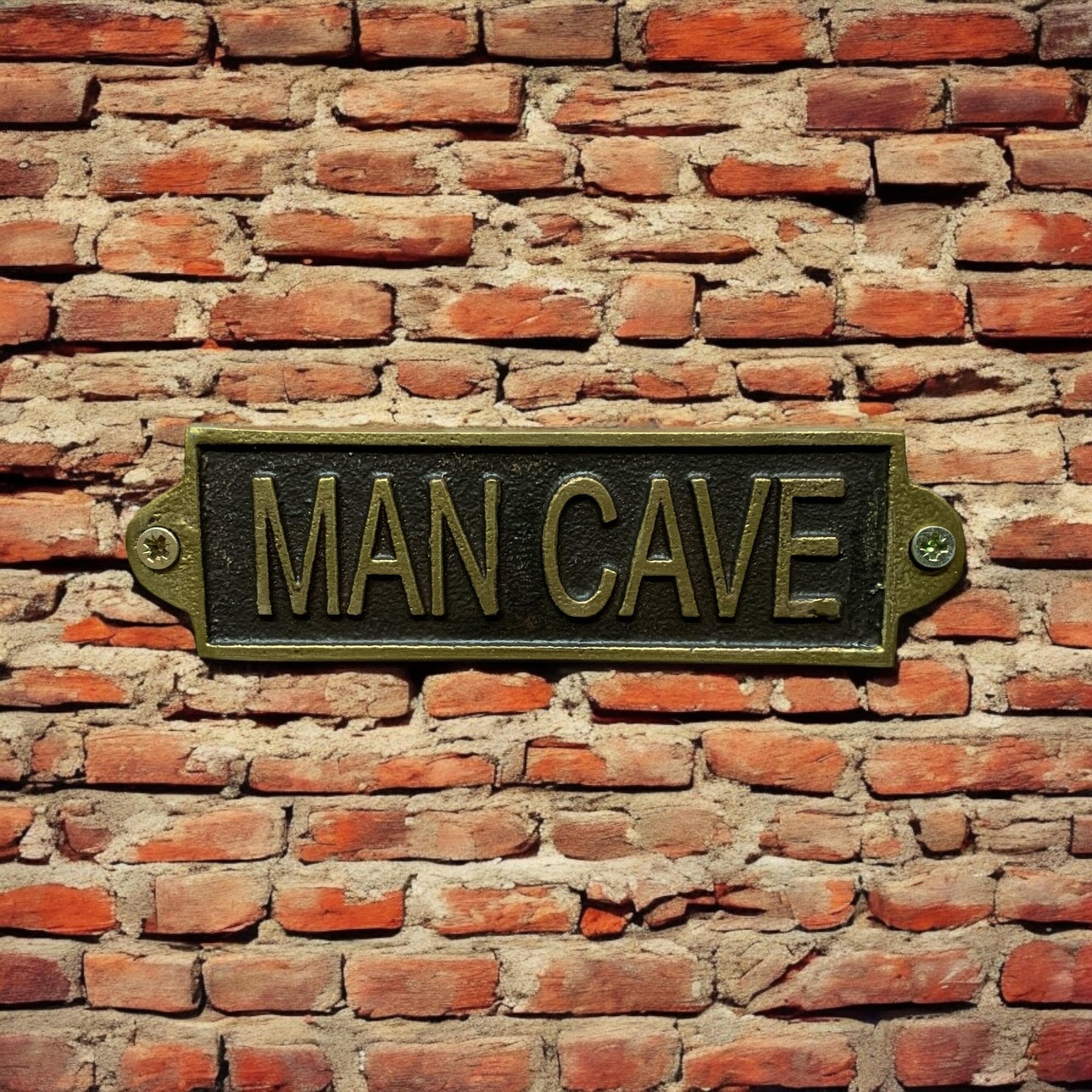 MSL Man Cave Metal Door Sign, Hand Finished Home Decor