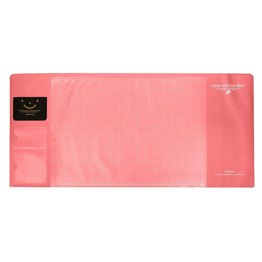 AQ Multifunctional & Eco-friendly Office Desk Mouse Mat PVC+DS Material, Pink