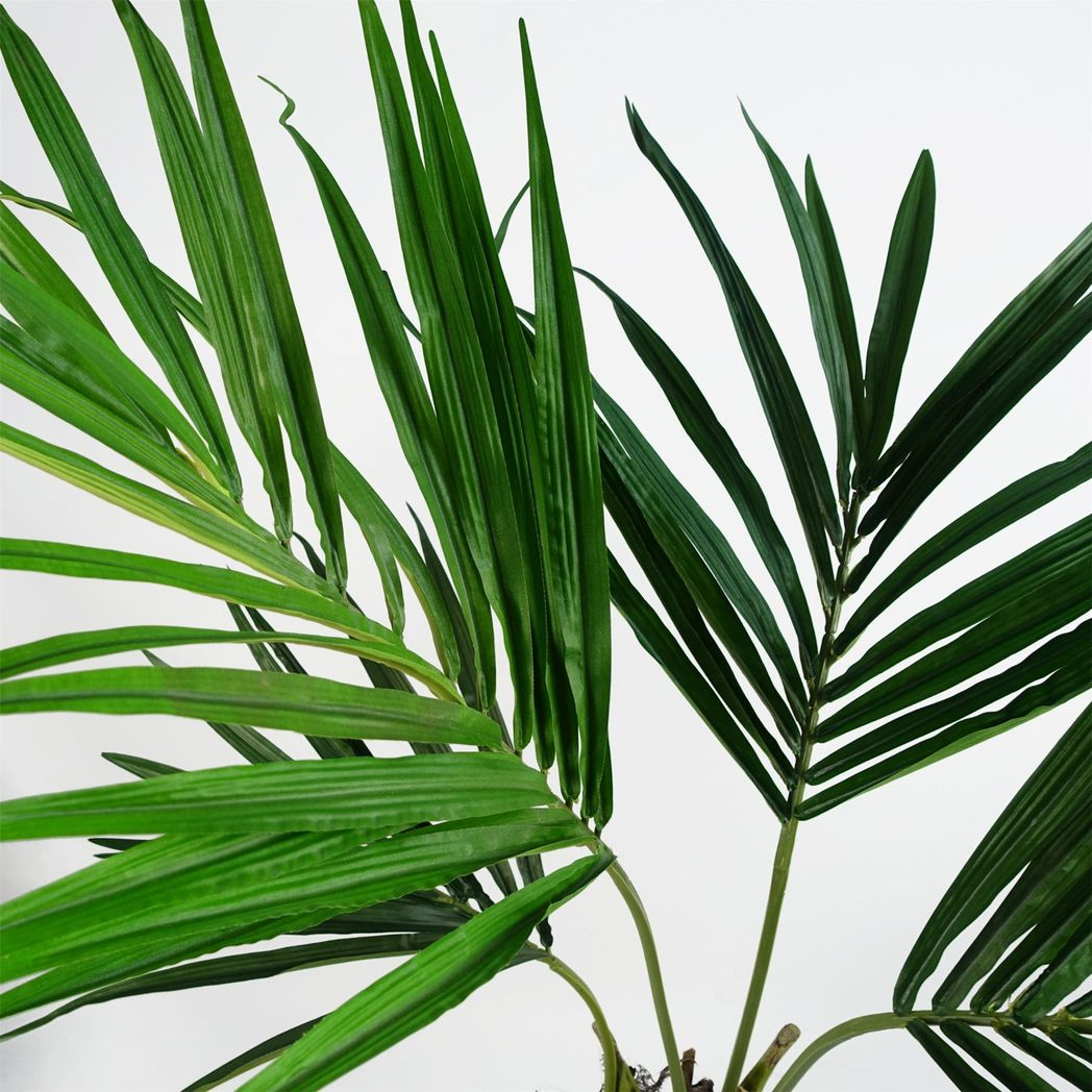 Leaf 120cm Lifelike Kentia Palm Artificial Tree in Weighted Black Pot