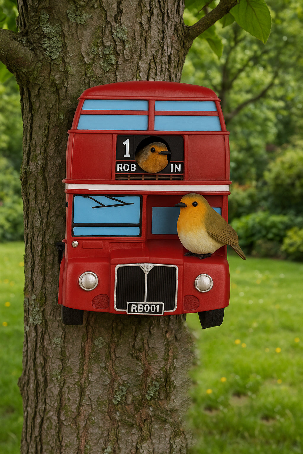 London Bus Design Bird House for Garden