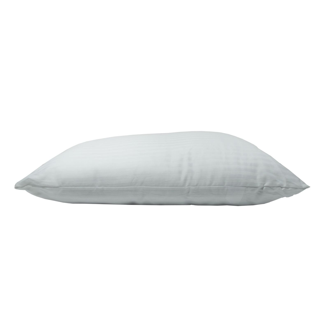 Sarah Jayne Satin Stripe Hollowfibre Filled Pillow Pair with Cotton Case