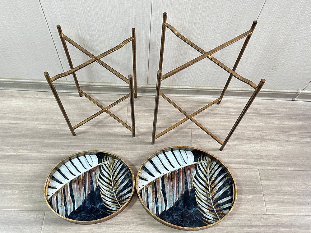 MSL Set of 2 Oval Tables 45/53 cm
