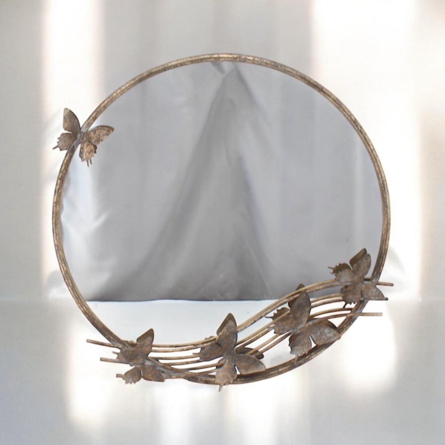MSL 63cm Round Metal Framed Mirror, Hand Finished, Elegant Design