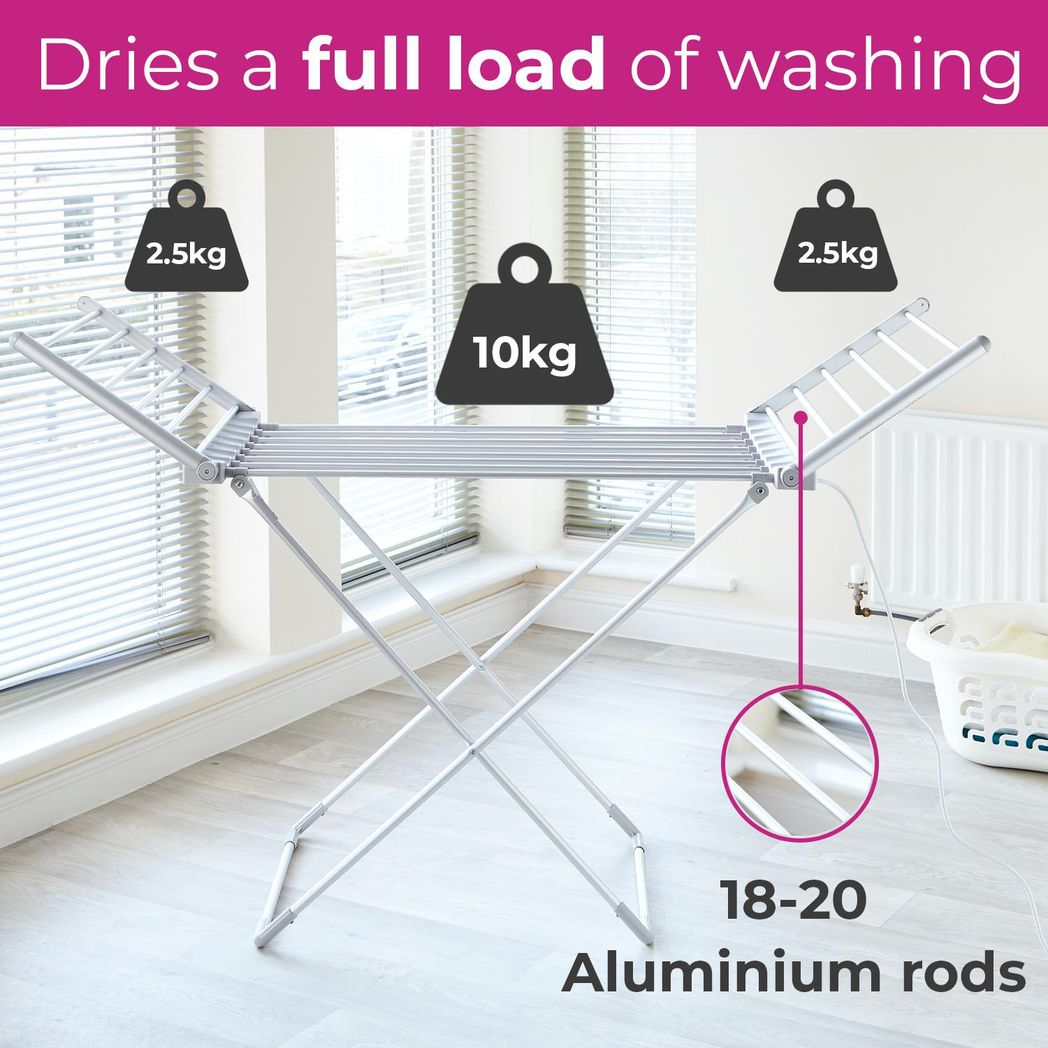 Neo Electric Heated Winged Clothes Airer Drying Rack
