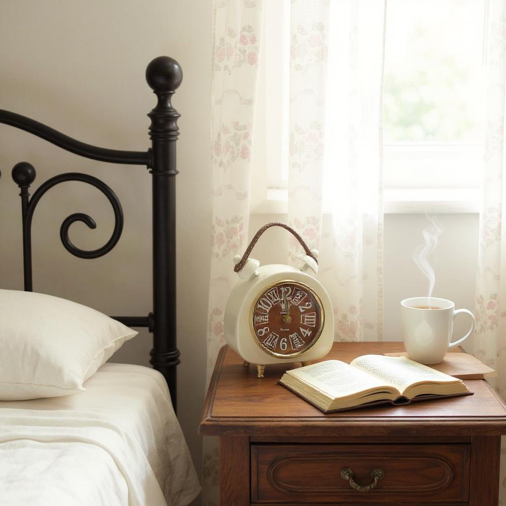 MSL Hand Finished Table Clock, 1 AA Battery Required